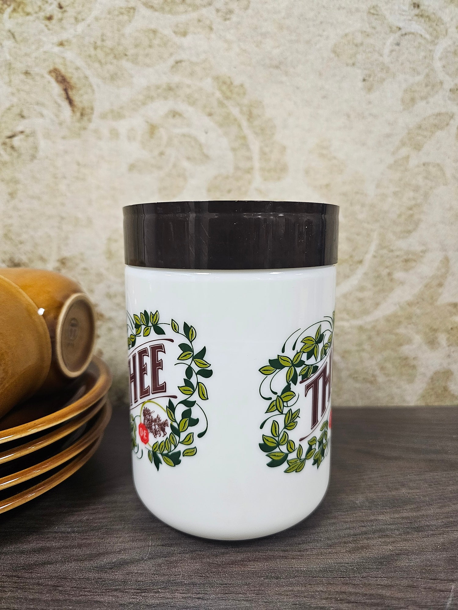 Douwe Egberts opaline voorraadpot "THEE"