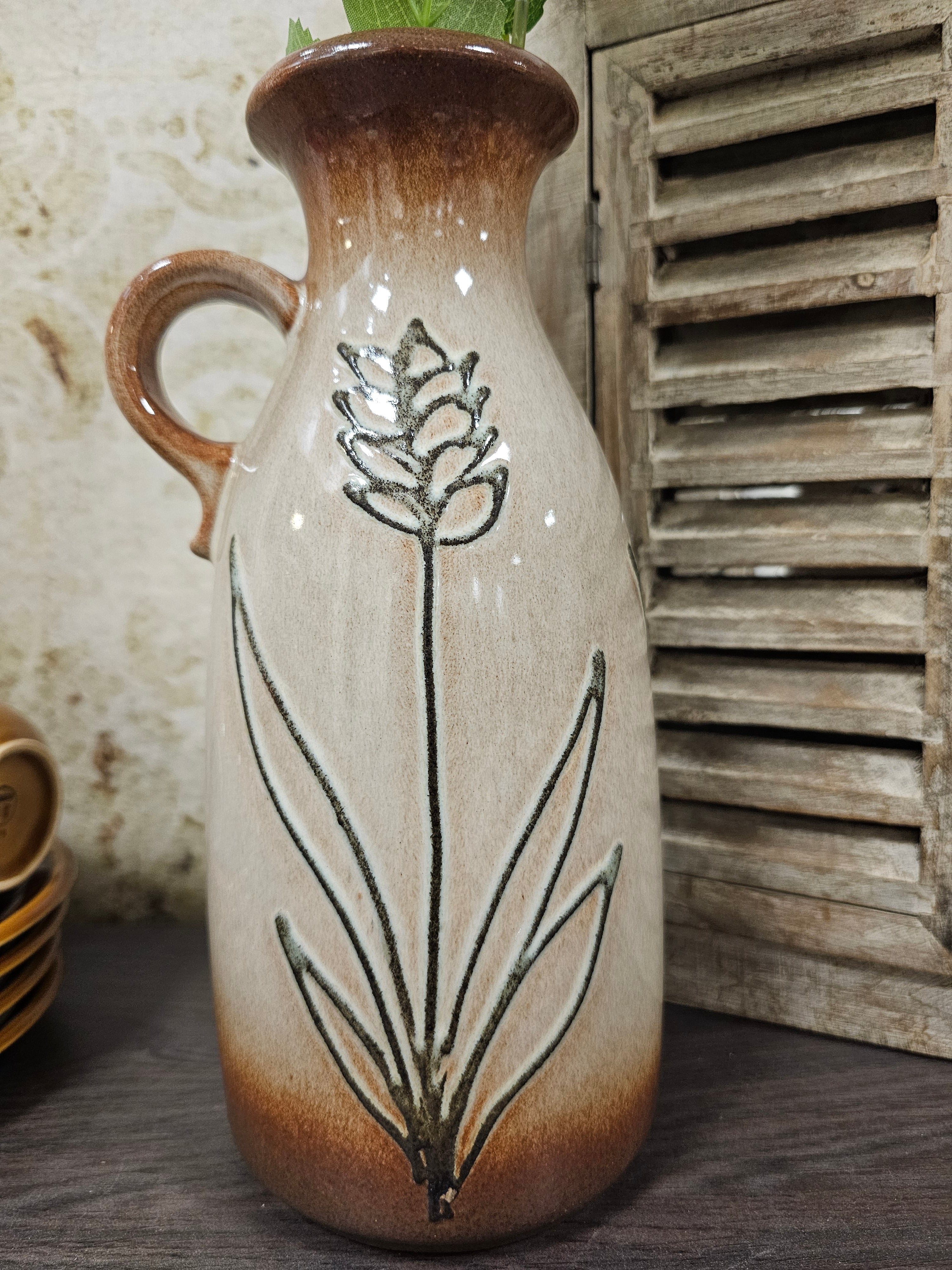 Scheurich Keramiek vaas met oor 493-27