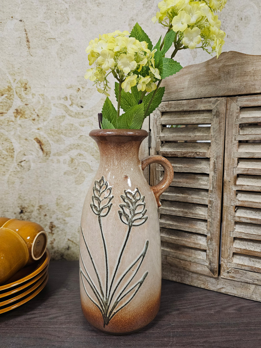 Scheurich Keramiek vaas met oor 493-27