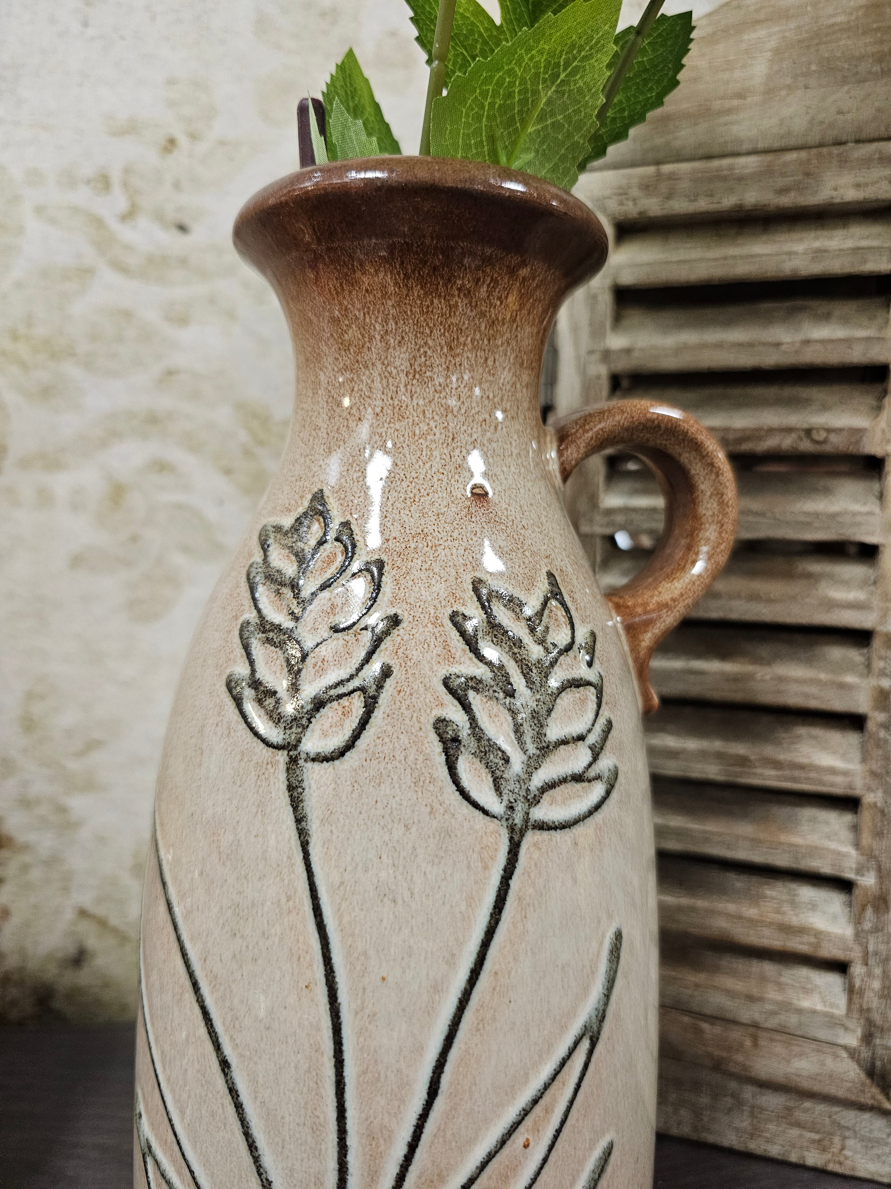 Scheurich Keramiek vaas met oor 493-27