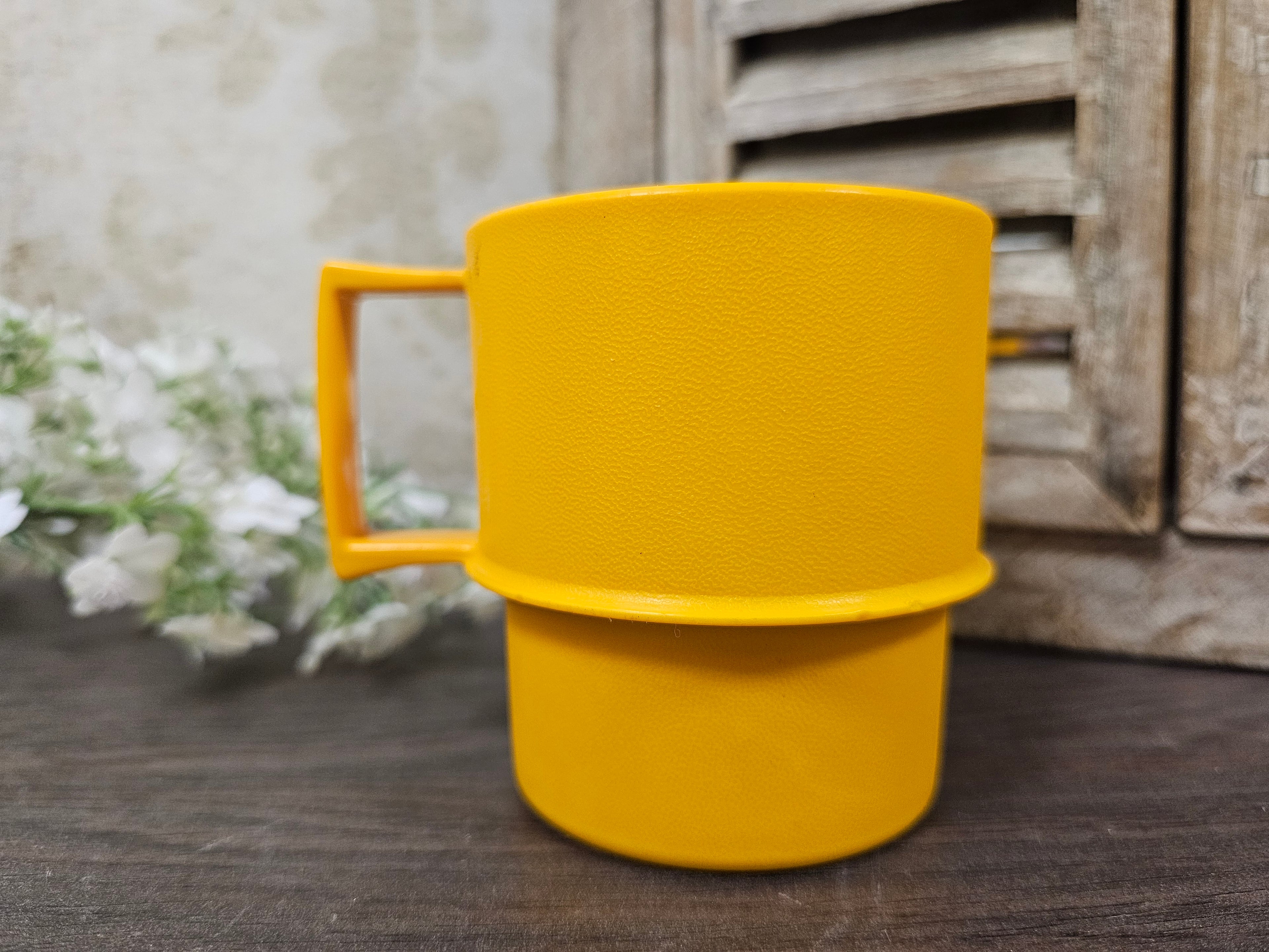 Tupperware oranje koffie beker