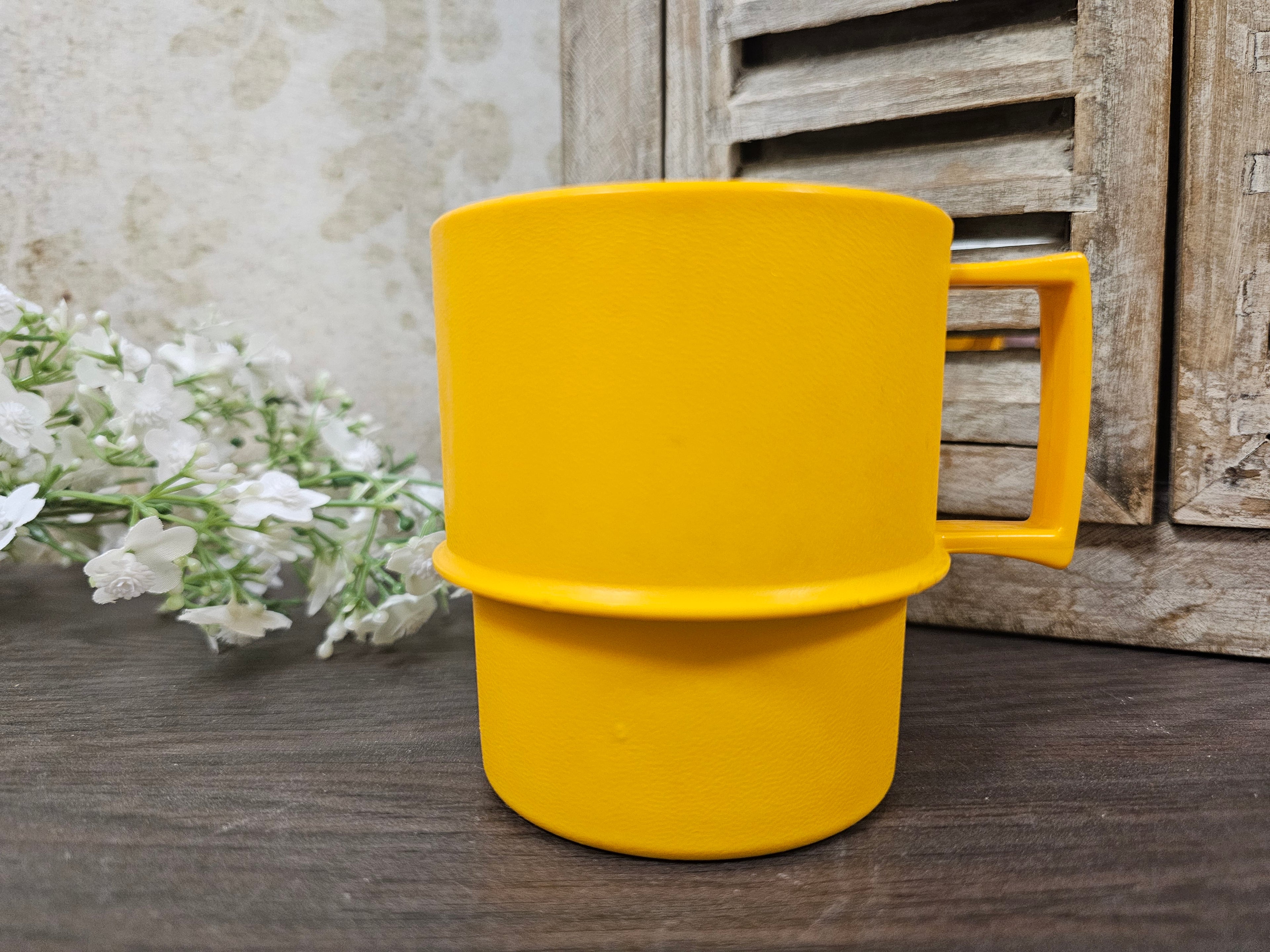 Tupperware oranje koffie beker