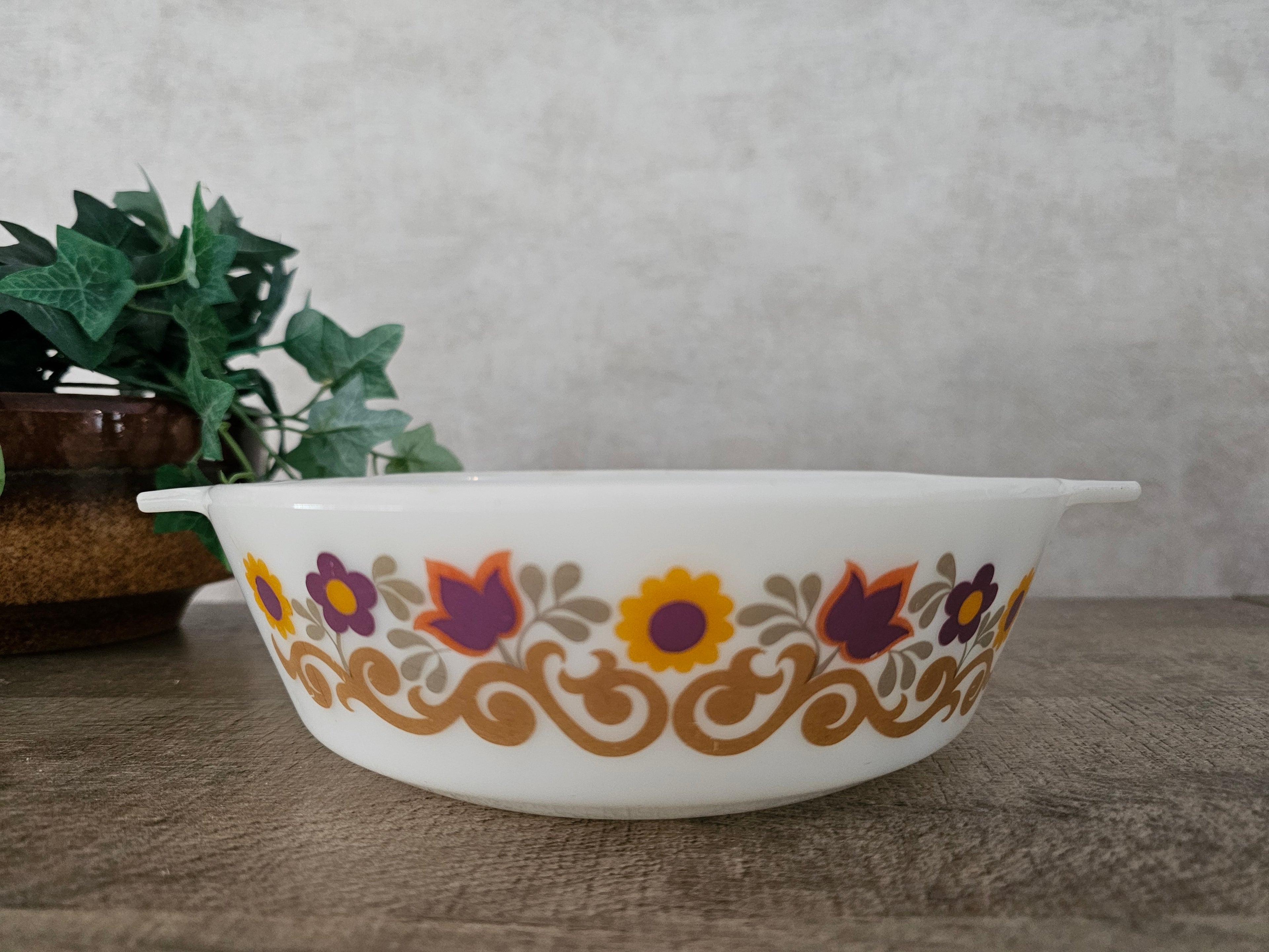 JAJ pyrex ovenschaal bloemen