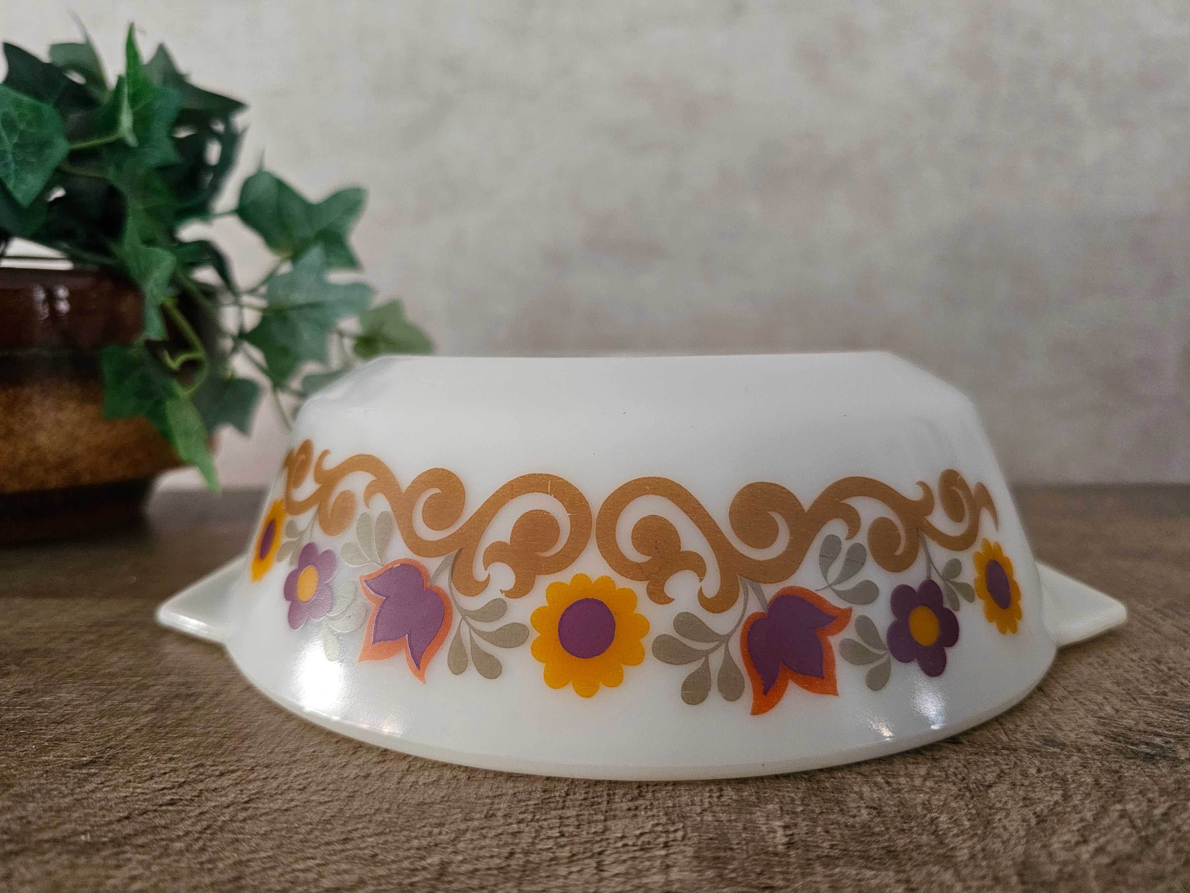 JAJ pyrex ovenschaal bloemen