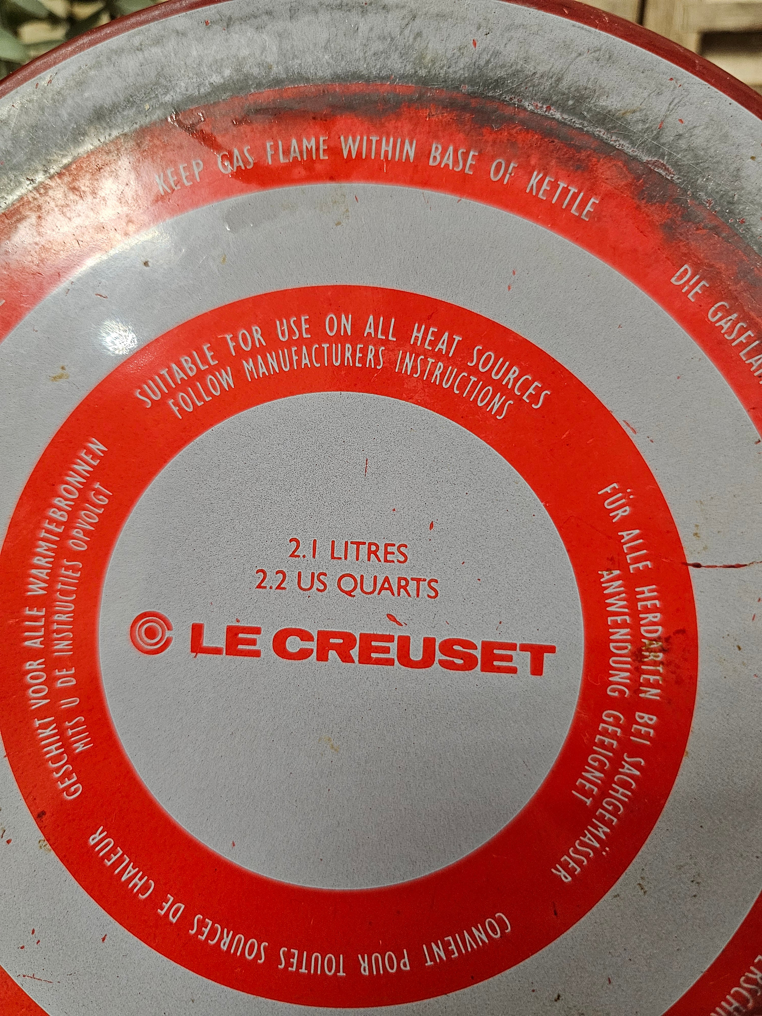 Le Creuset rode fluitketel 2,1 liter