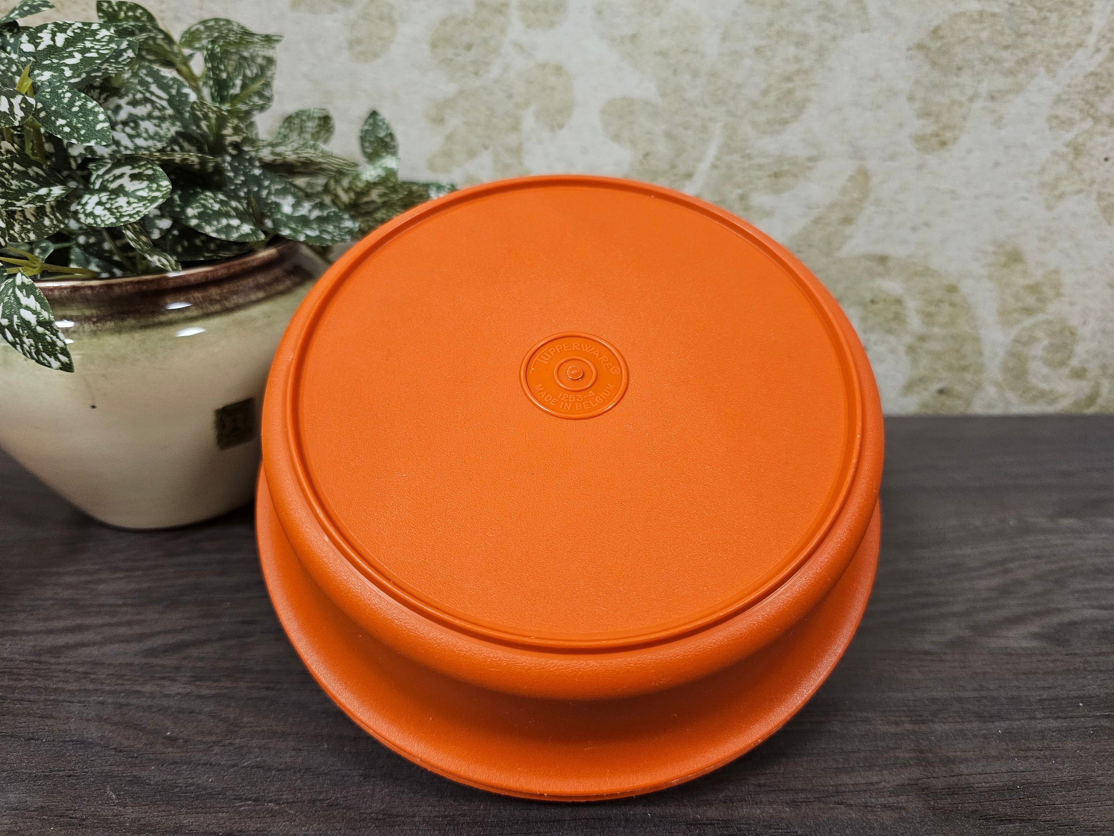 Tupperware oranje (koek) trommel