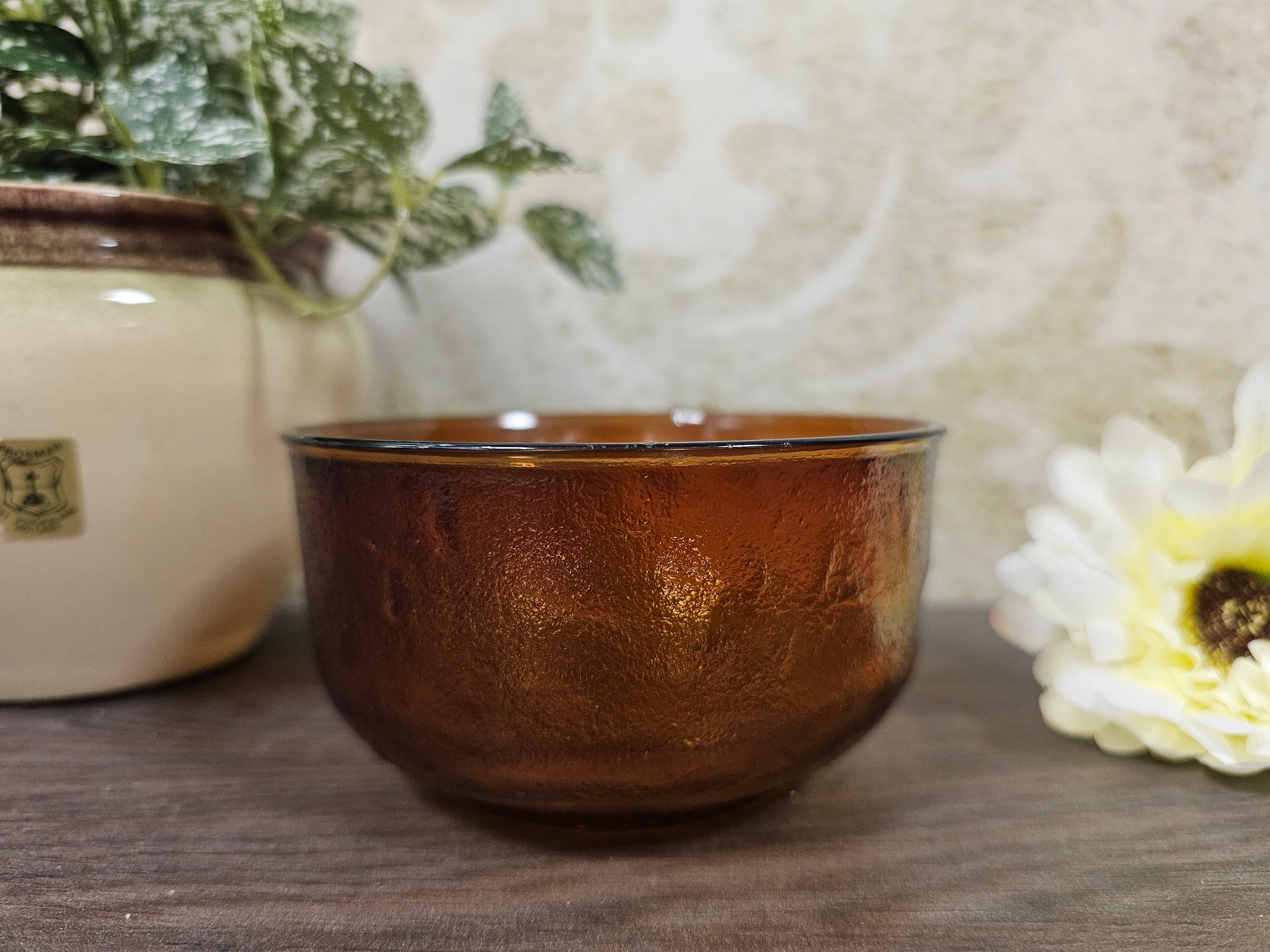 Arcoroc France Sierra amberkleurige glazen schaaltje