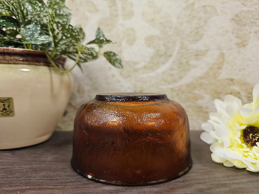 Arcoroc France Sierra amberkleurige glazen schaaltje