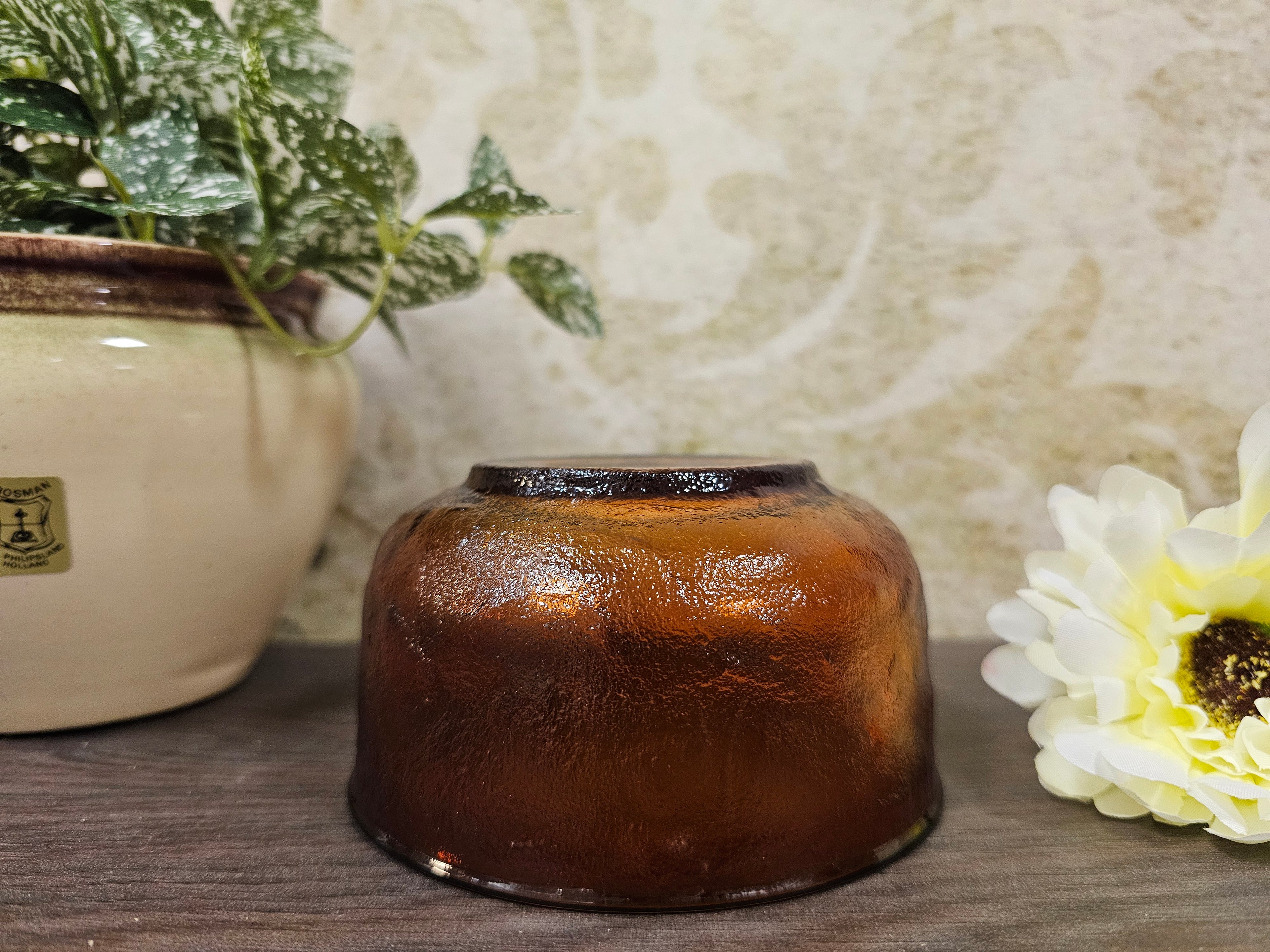 Arcoroc France Sierra amberkleurige glazen schaaltje