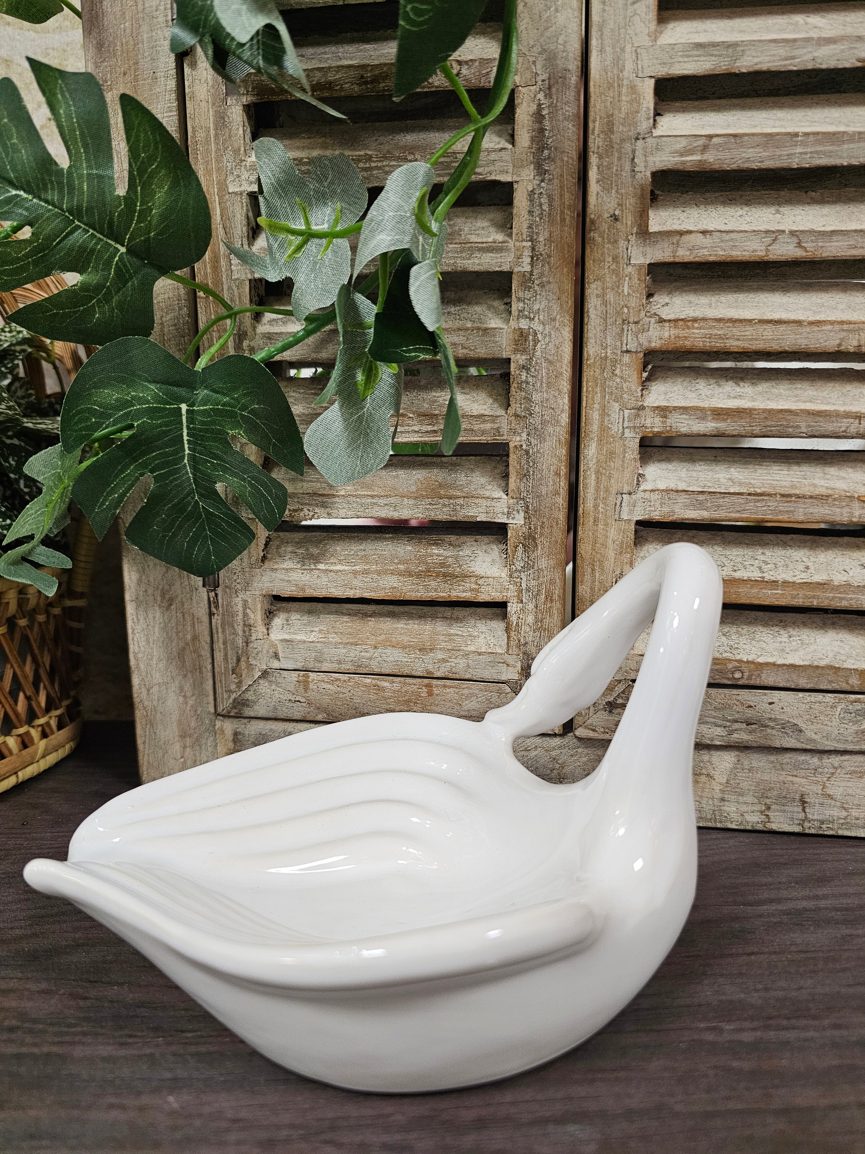 Witte zwaan zeep bakje