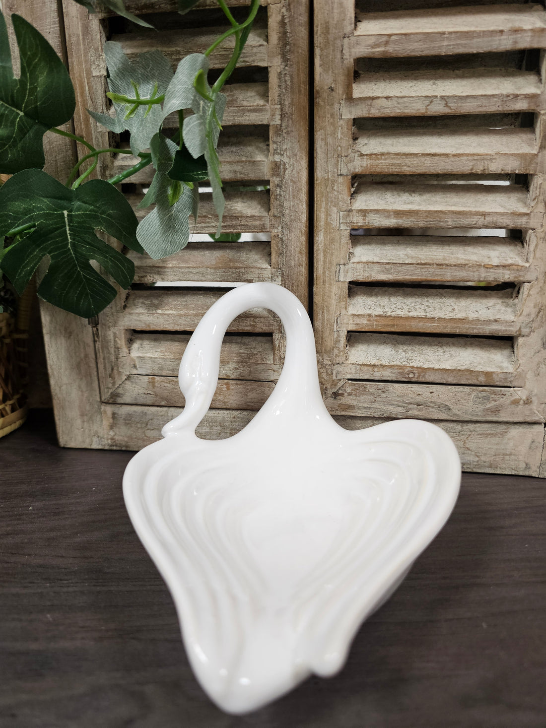 Witte zwaan zeep bakje