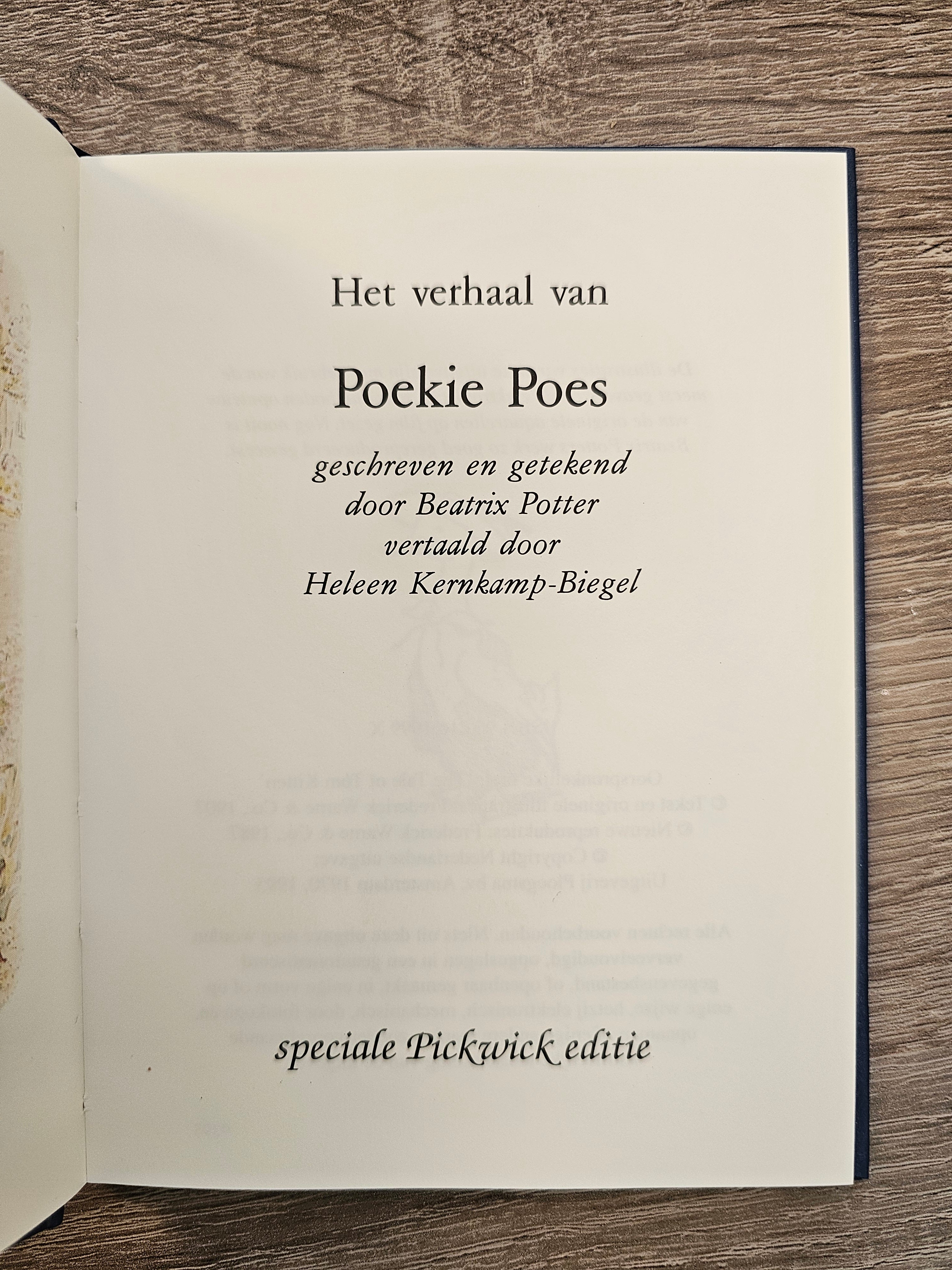 Beatrix Potter Het verhaal van Poekie Poes
