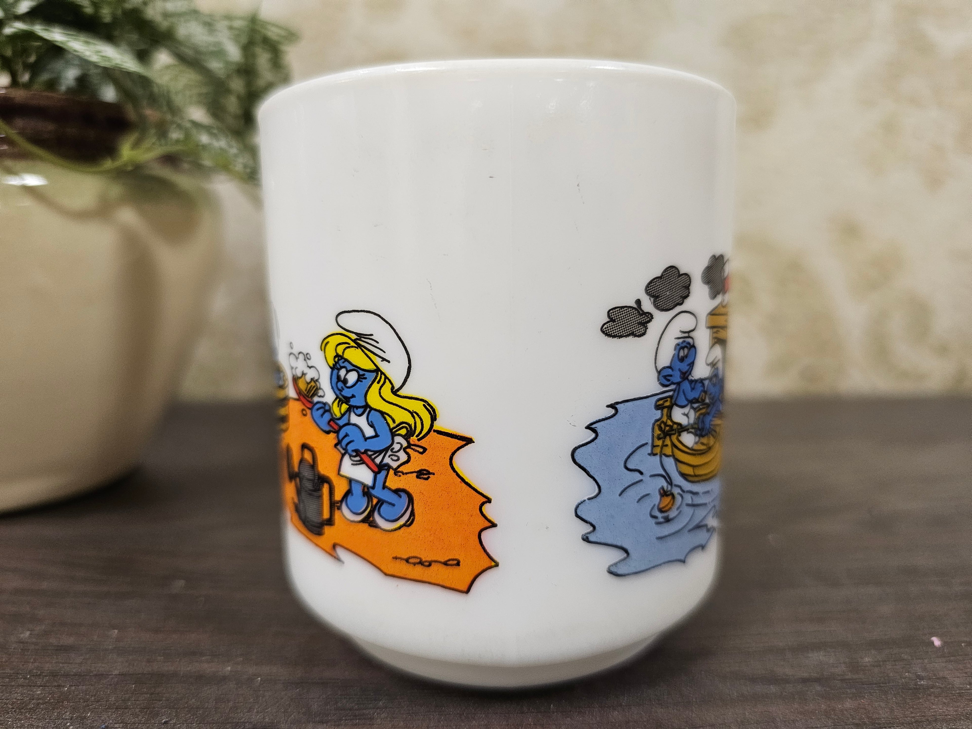 Arcopal Peya smurf beker strand