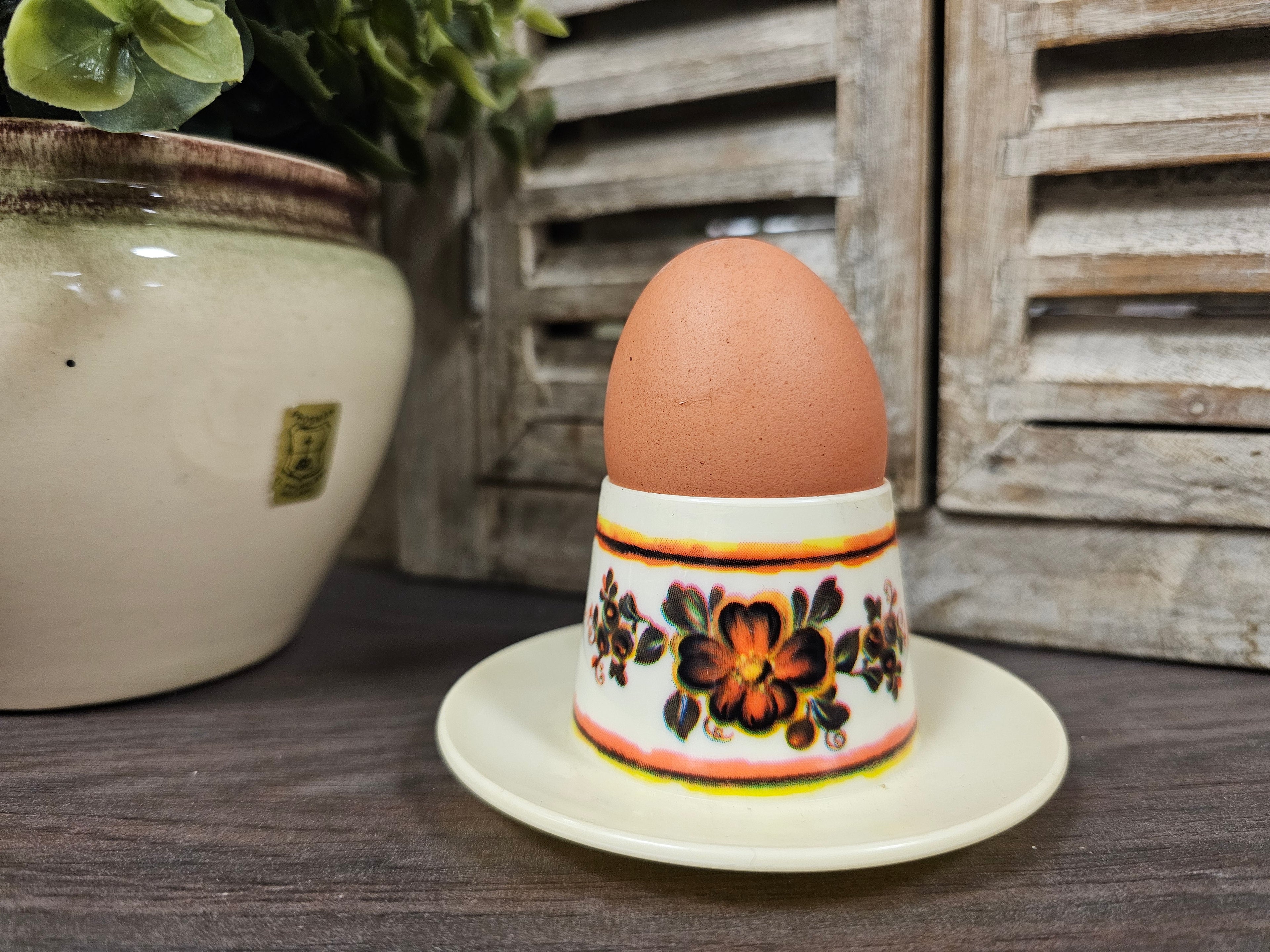 Kunststof eierdop bloemen