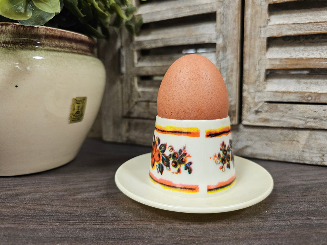 Kunststof eierdop bloemen