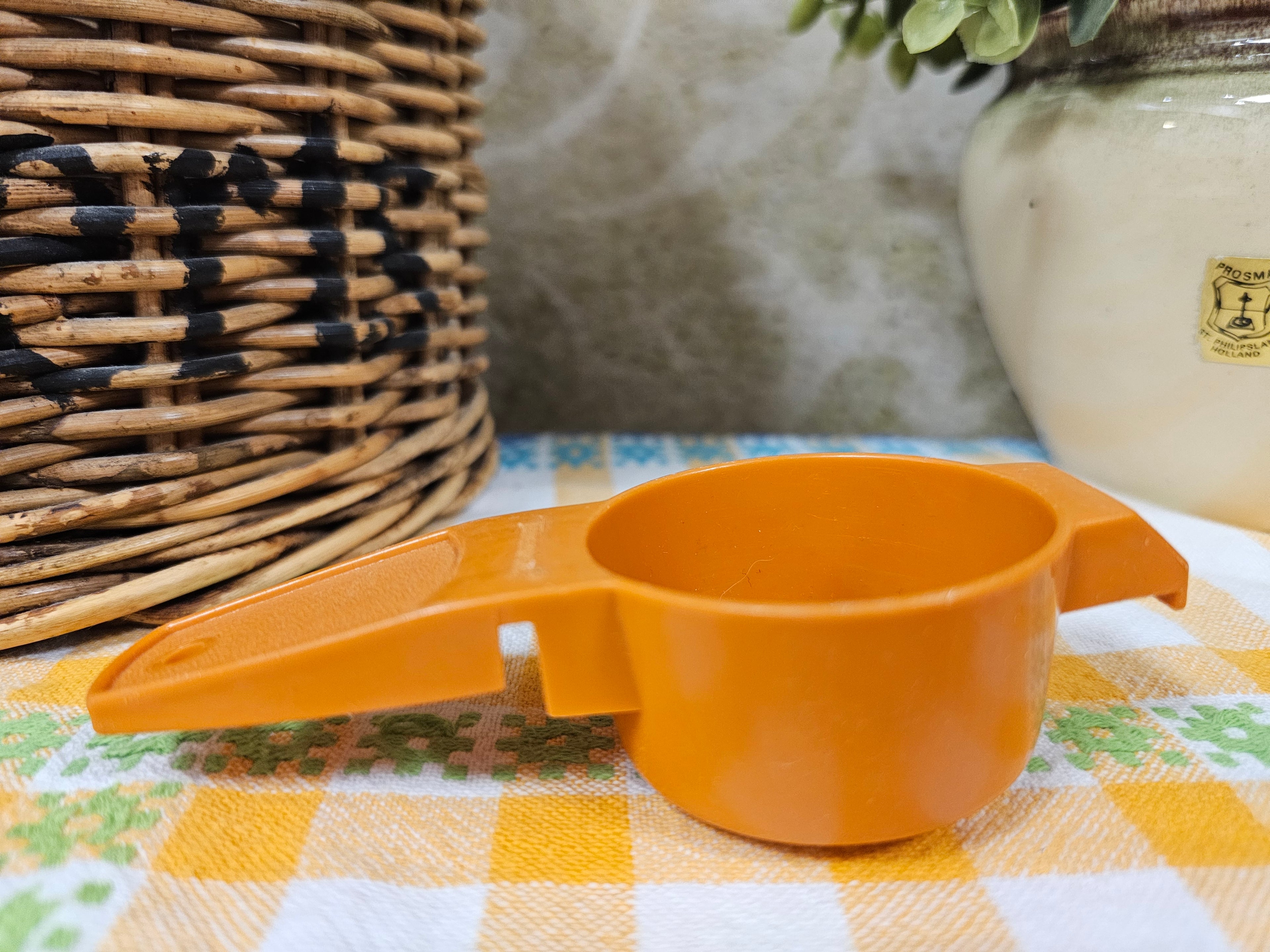 Tupperware oranje mini zeefje