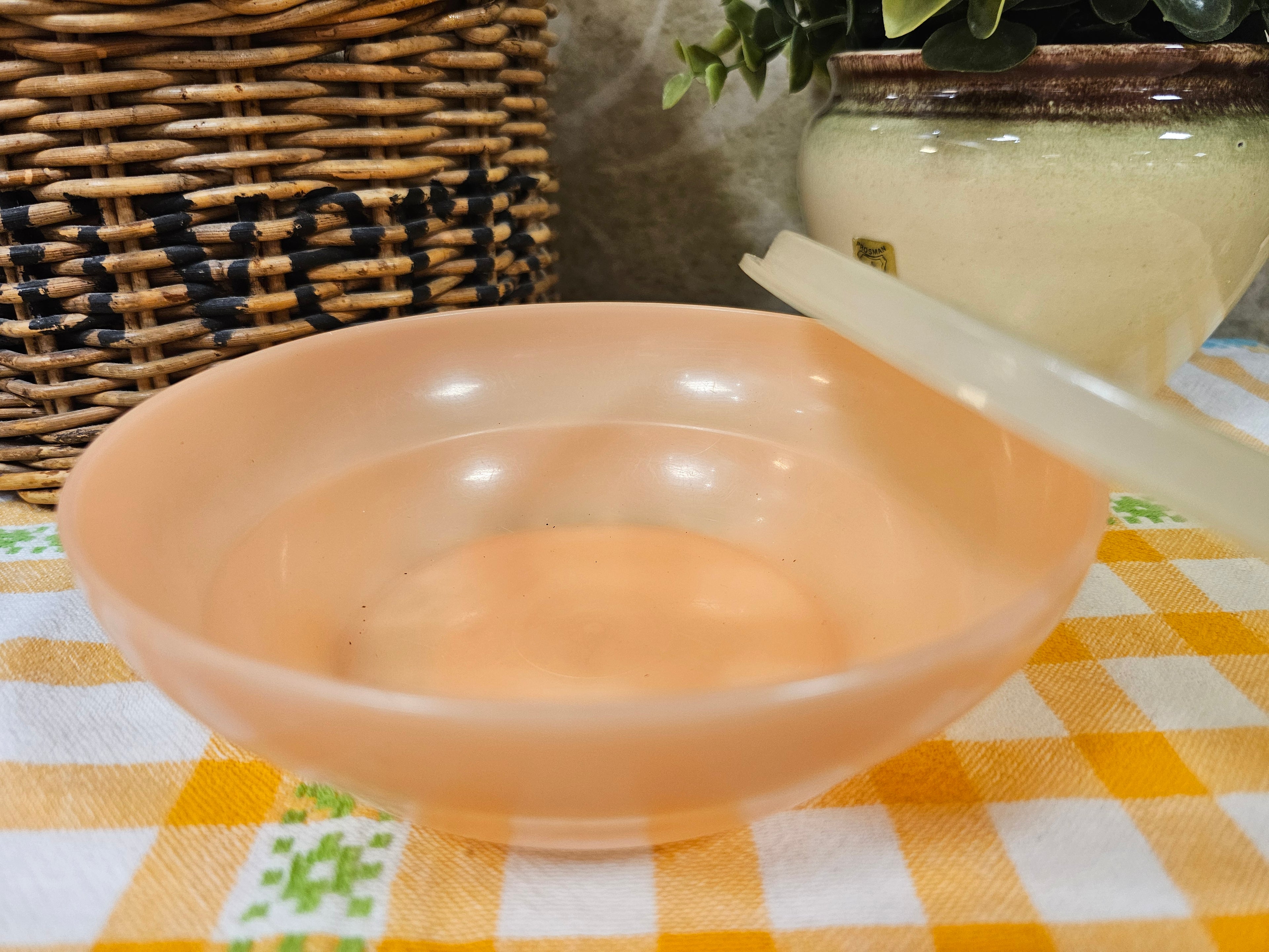 Tupperware zalmroze schaaltje met deksel