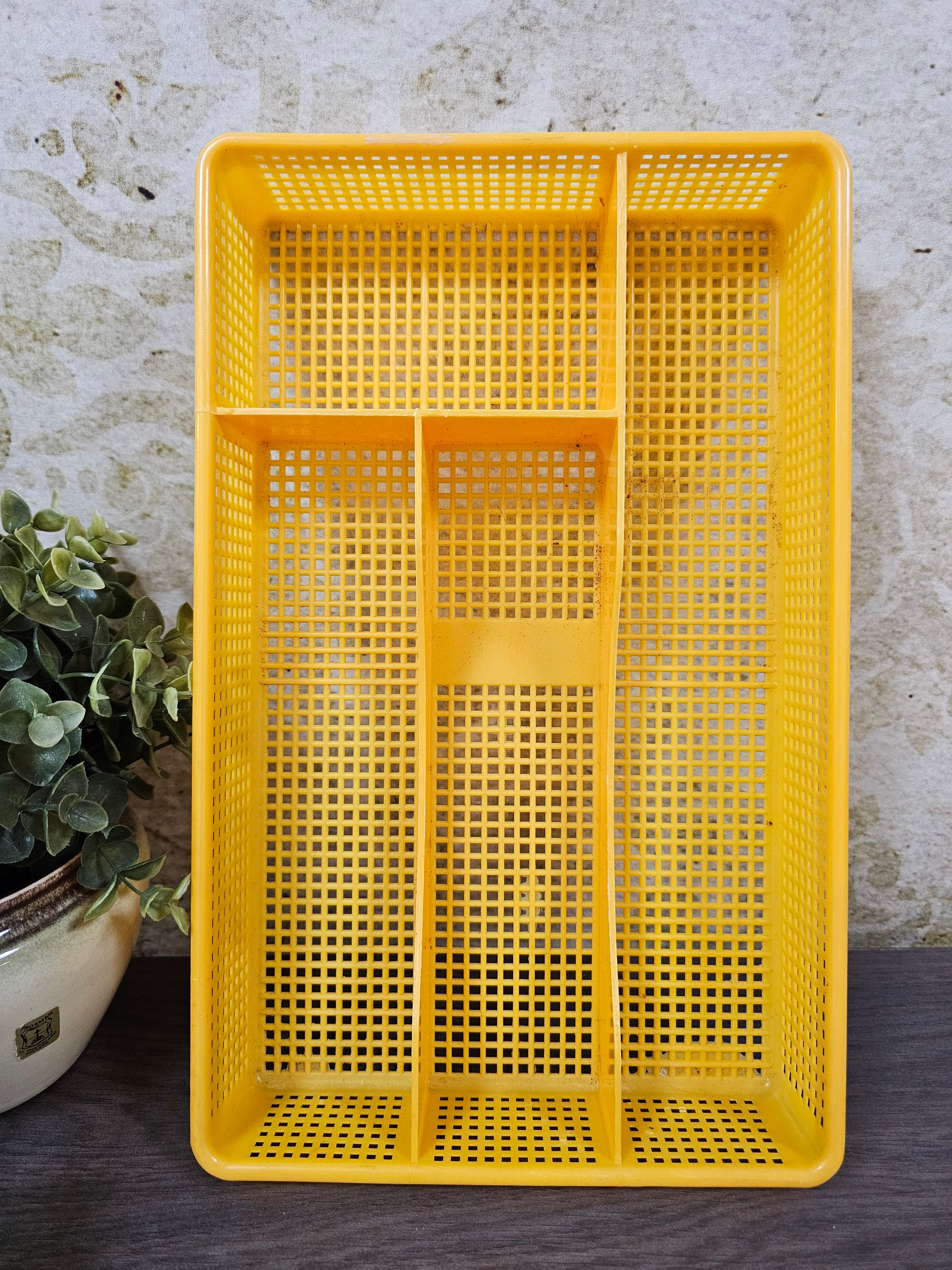 Oranje bestekmand kunststof