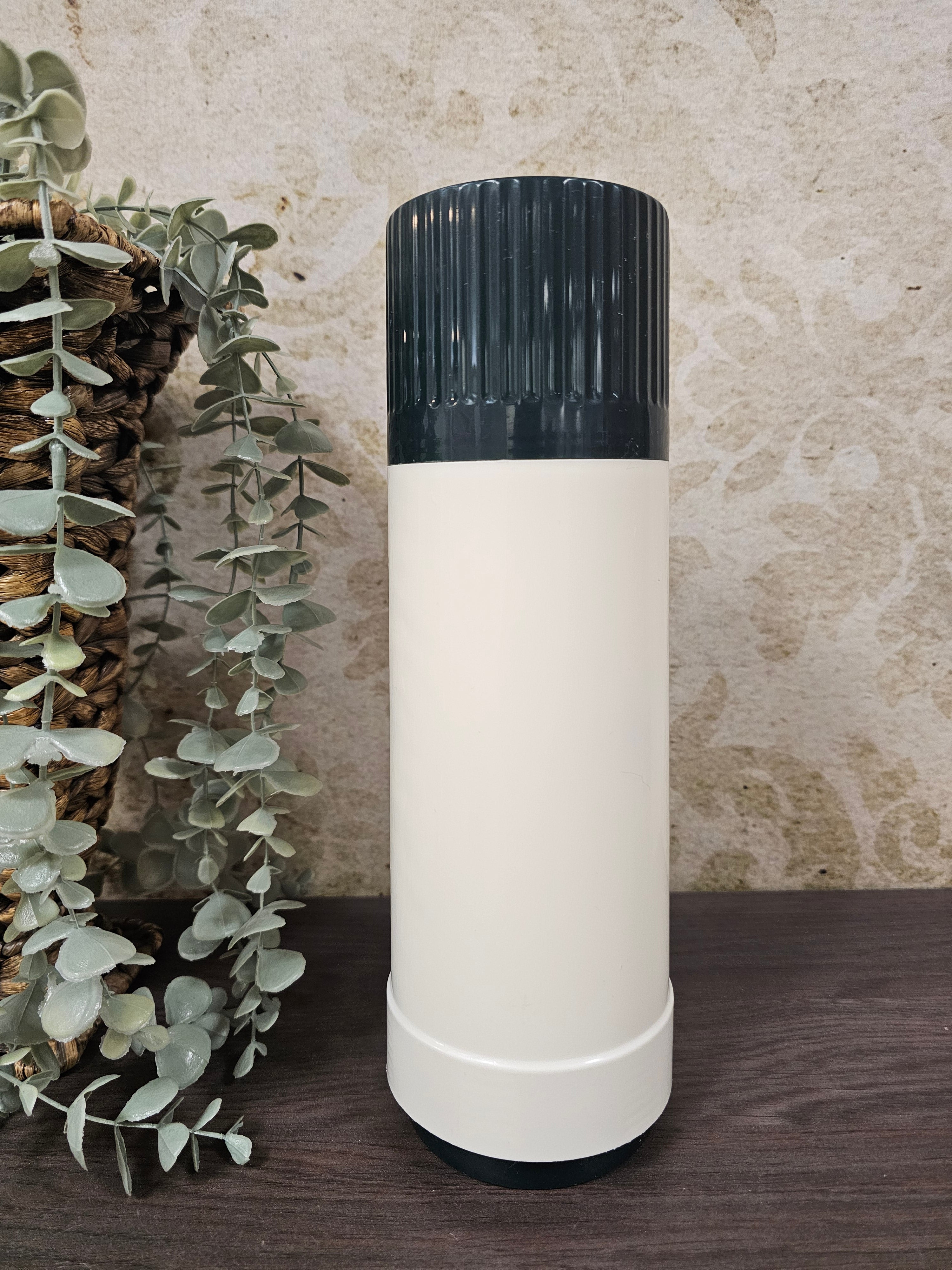 Thermoskan wit met donkergroen