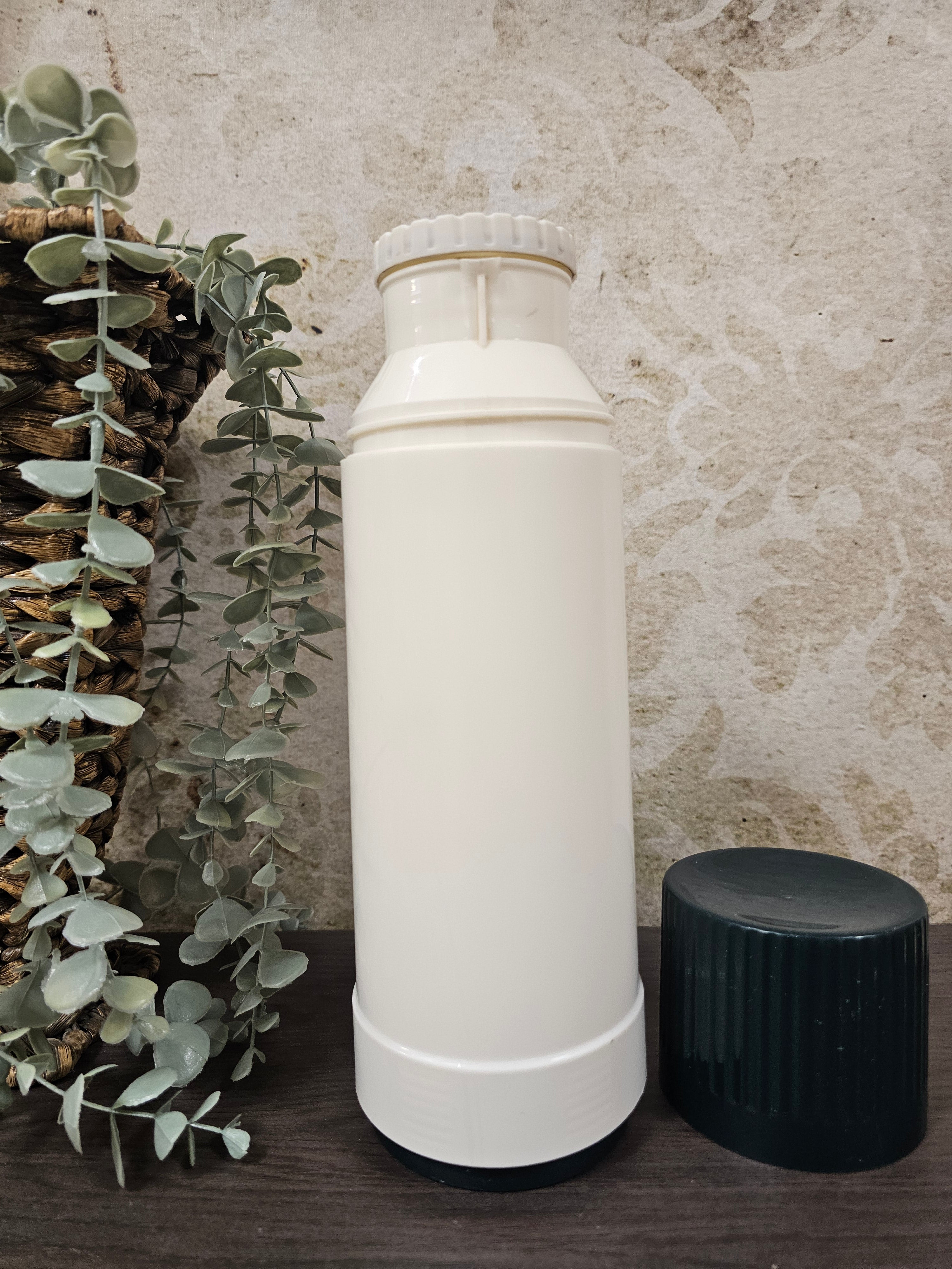 Thermoskan wit met donkergroen