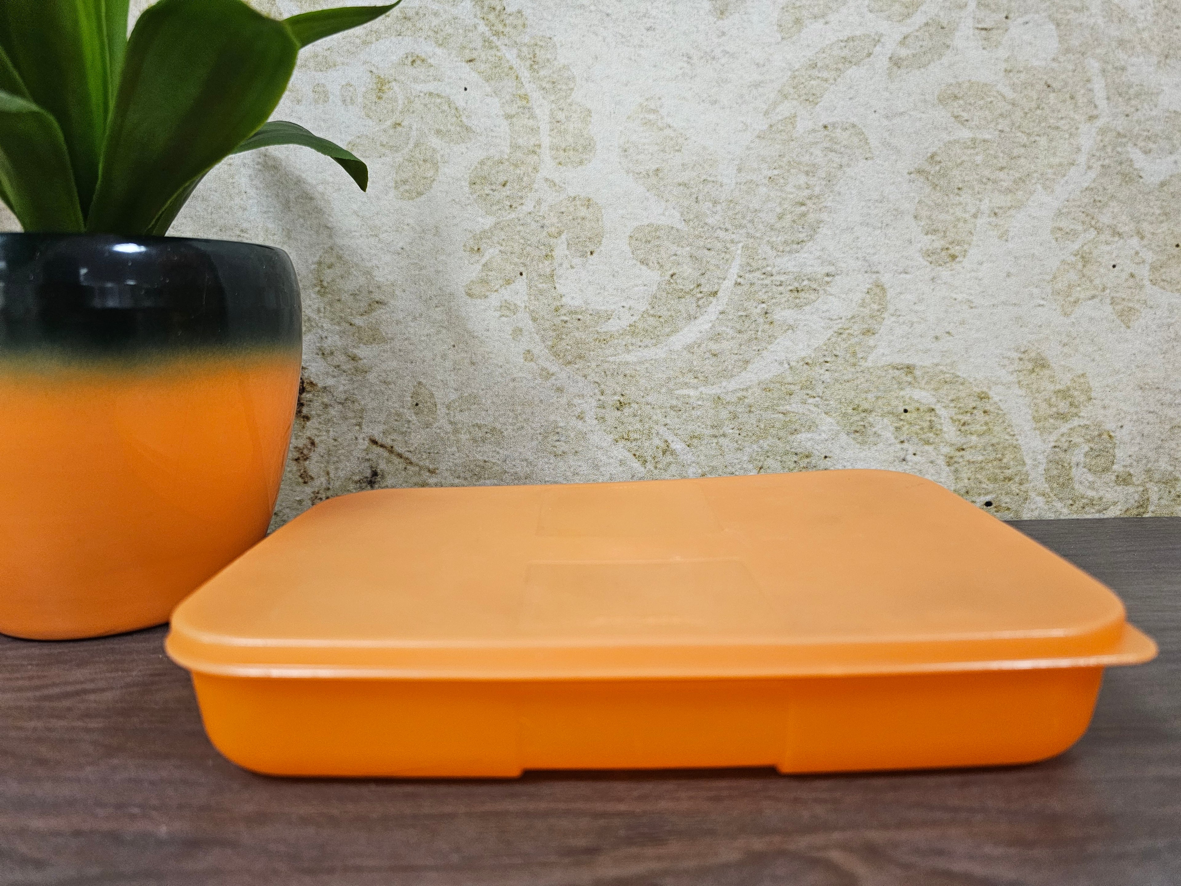 Tupperware oranje trommel