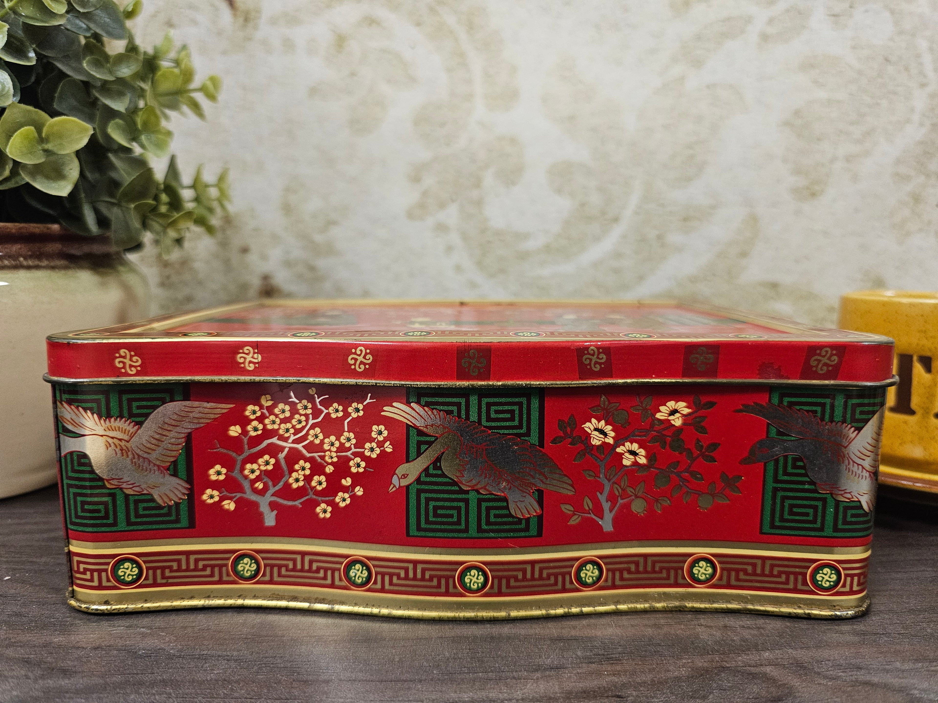 Chinees blik rood goud rechthoek