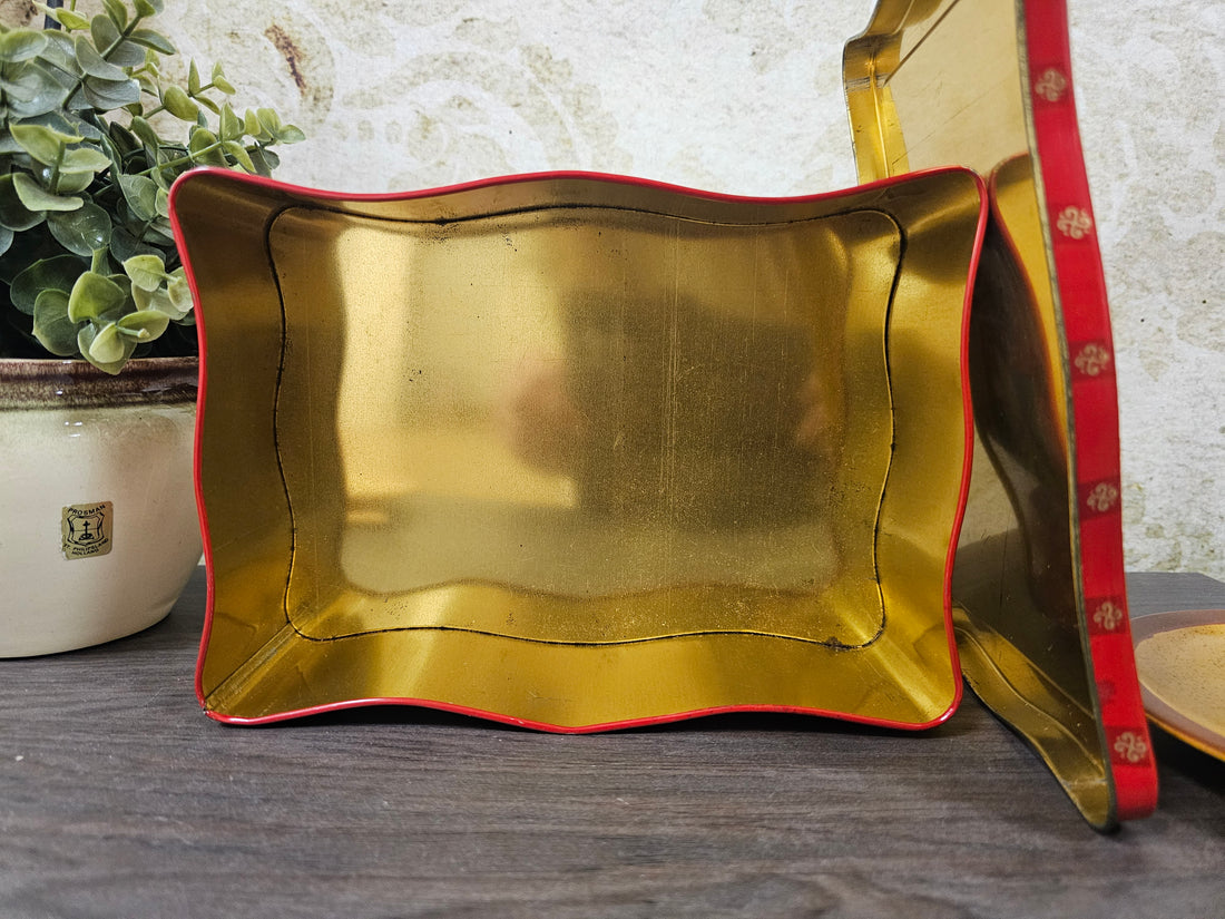 Chinees blik rood goud rechthoek