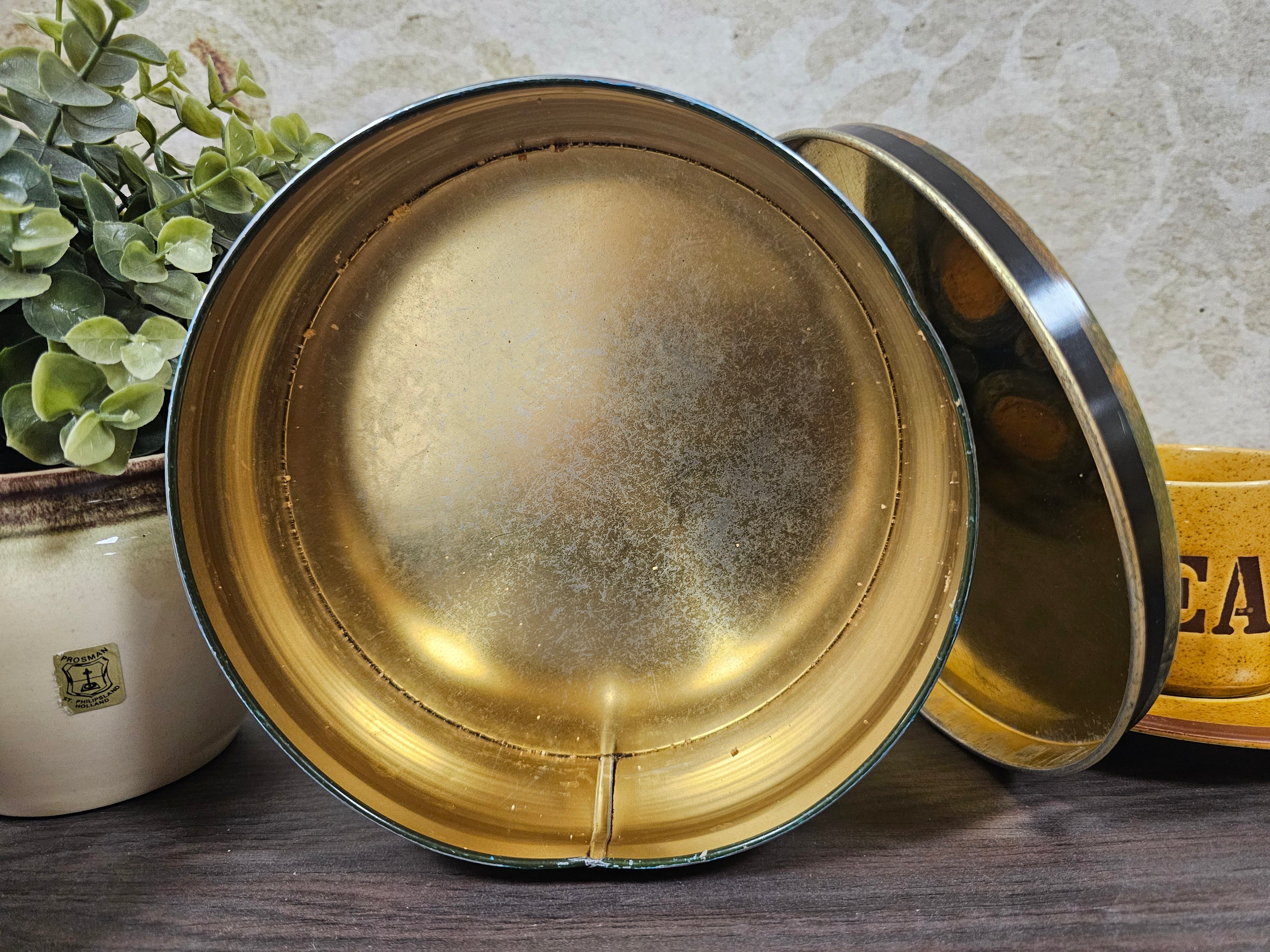 Koektrommel oranje groen cirkels