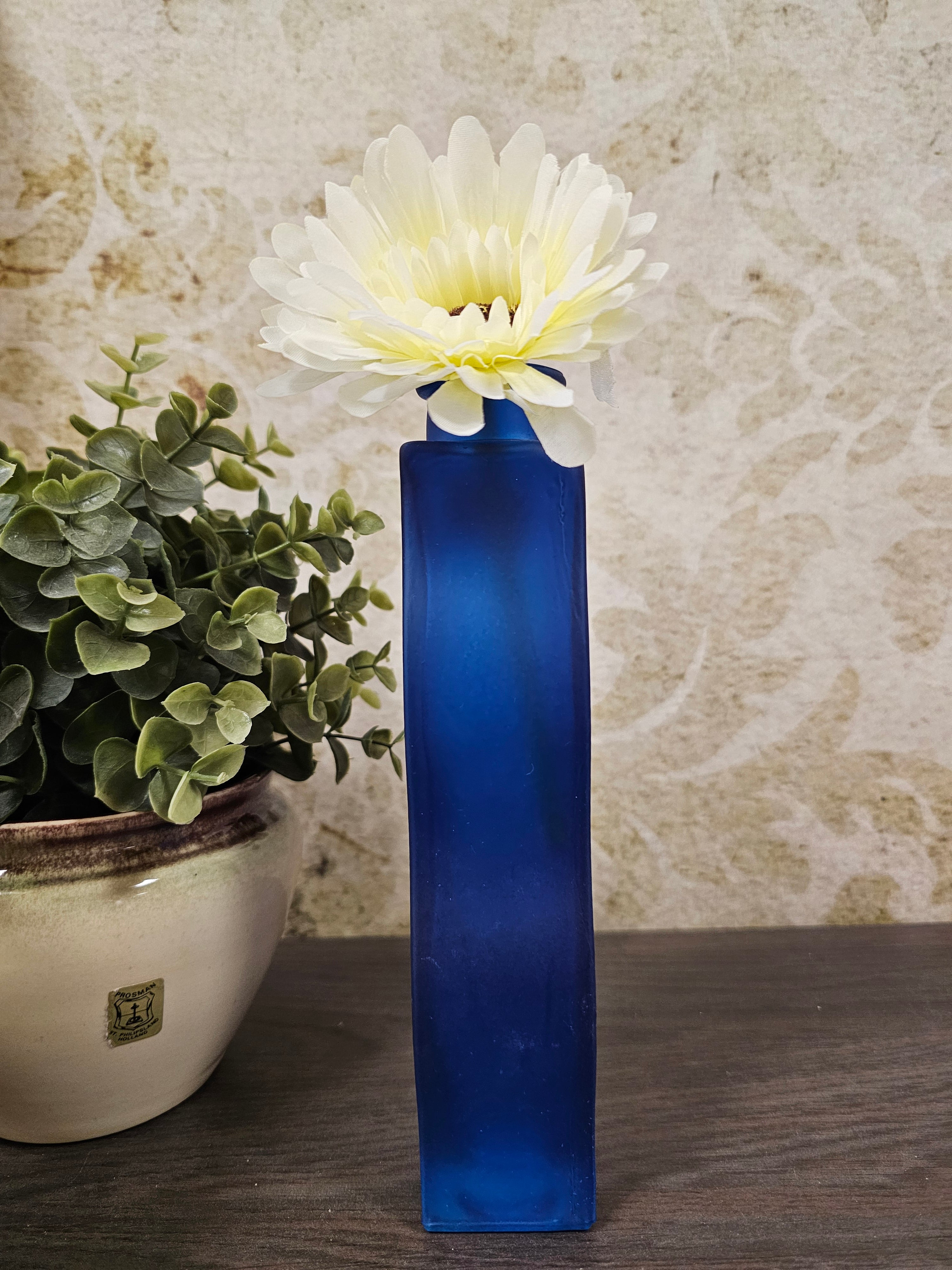 Ikea Skämt golvend vaasje Indigo blauw