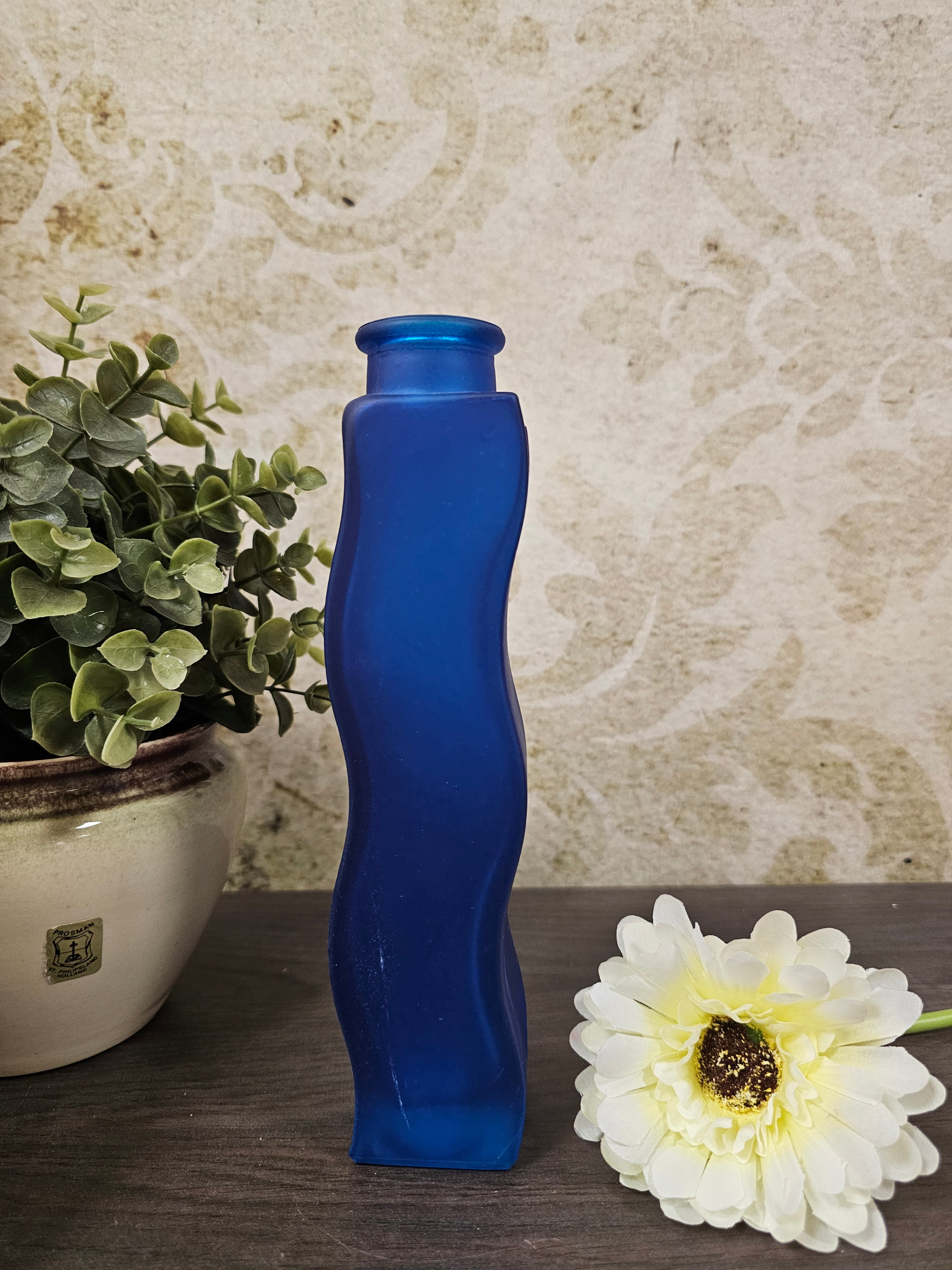 Ikea Skämt golvend vaasje Indigo blauw