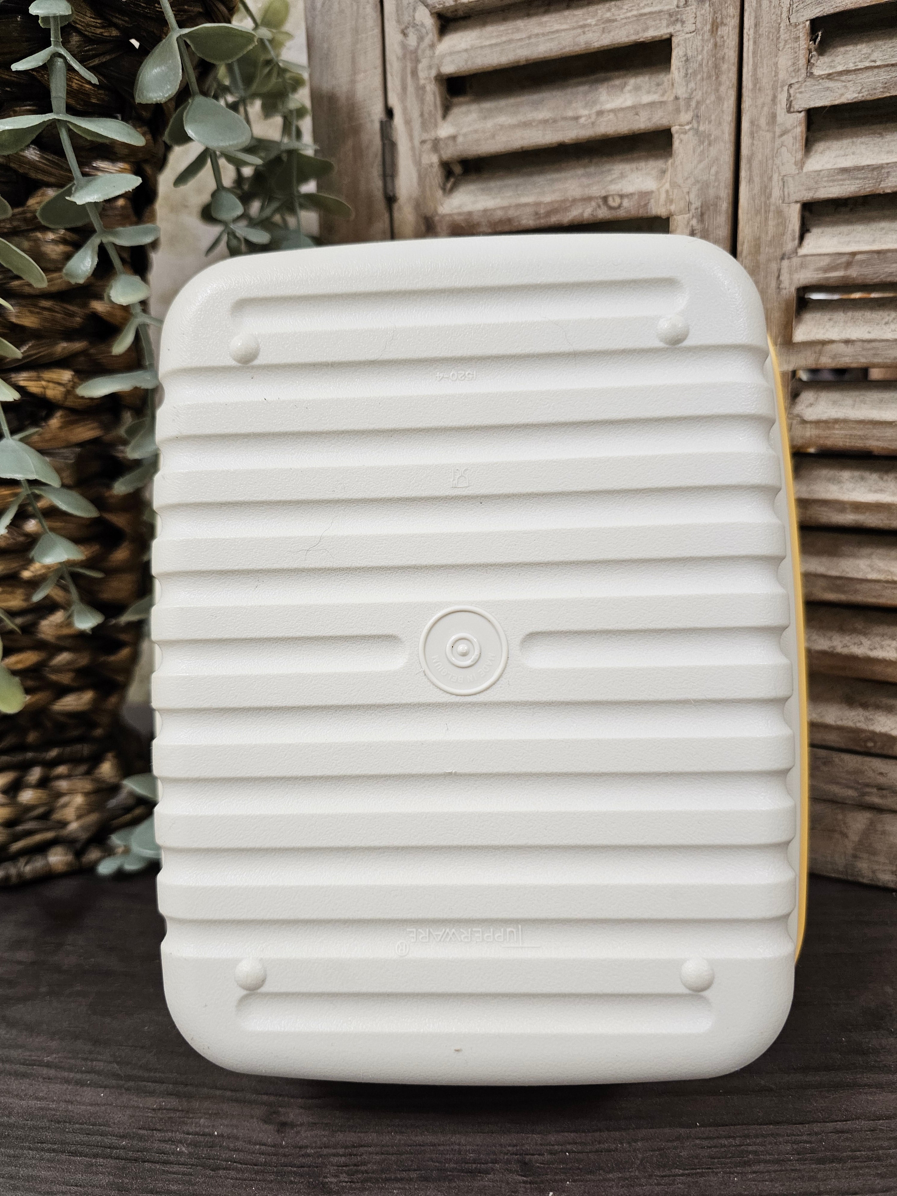 Tupperware kornuit kaasdoos geel