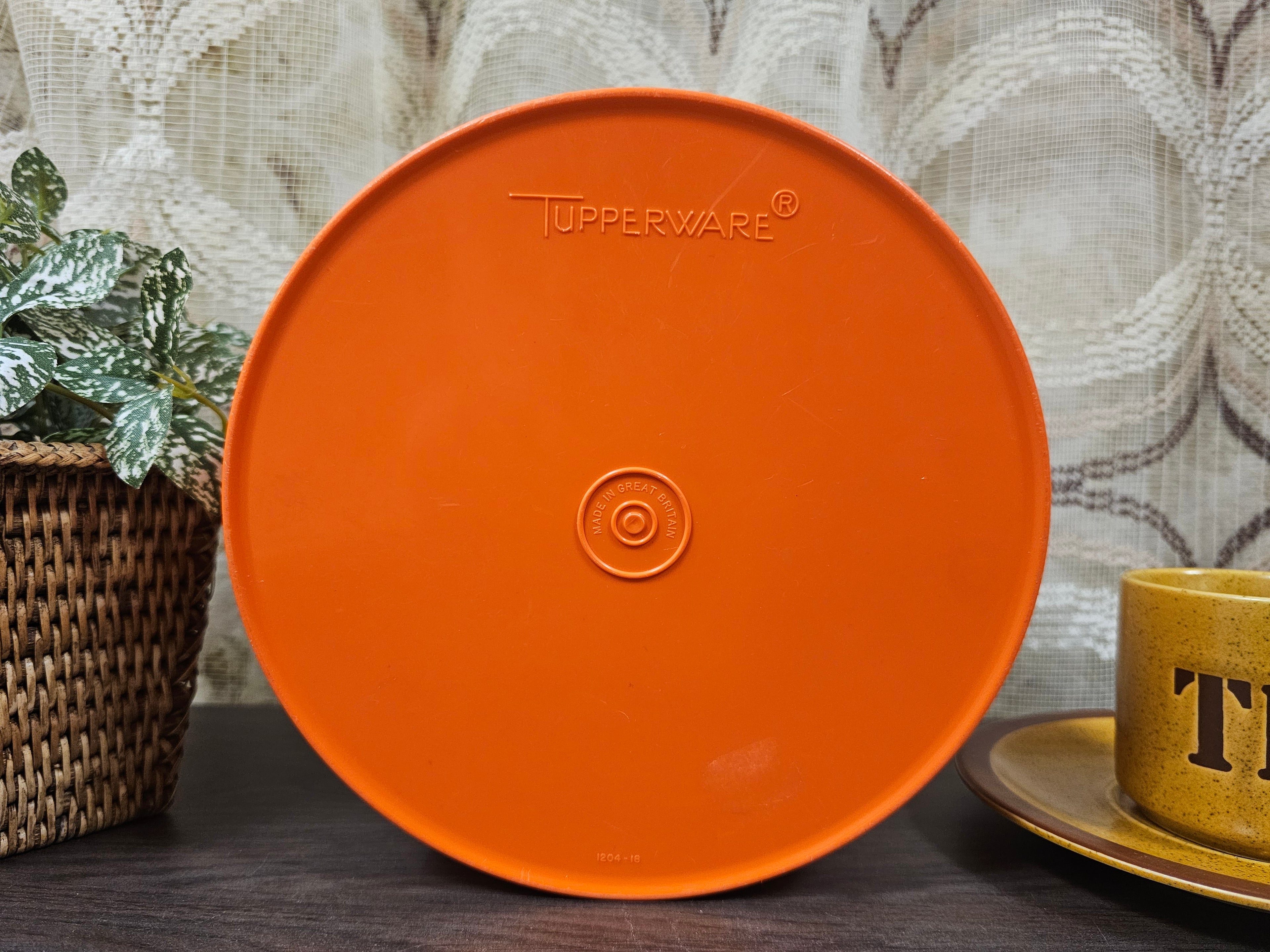 Tupperware oranje koektrommel