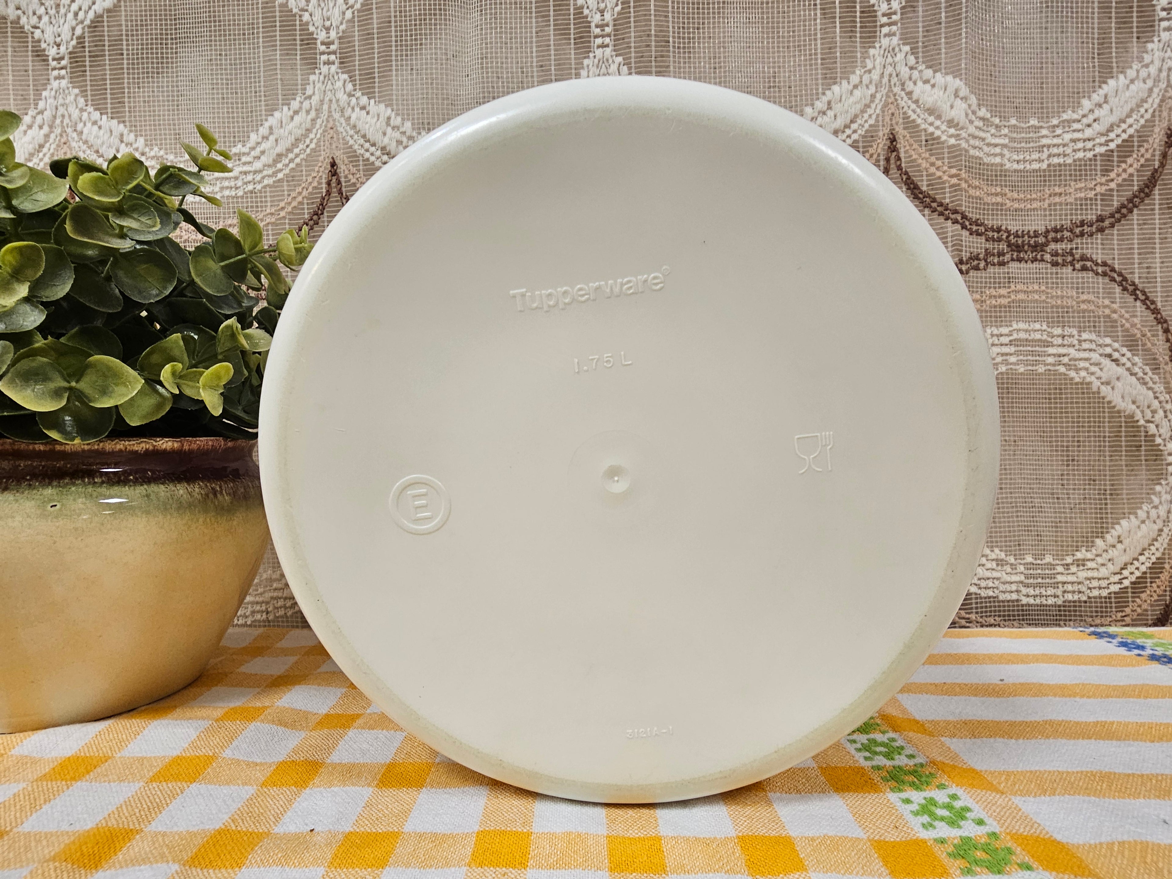 Tupperware koektrommel wit oranje