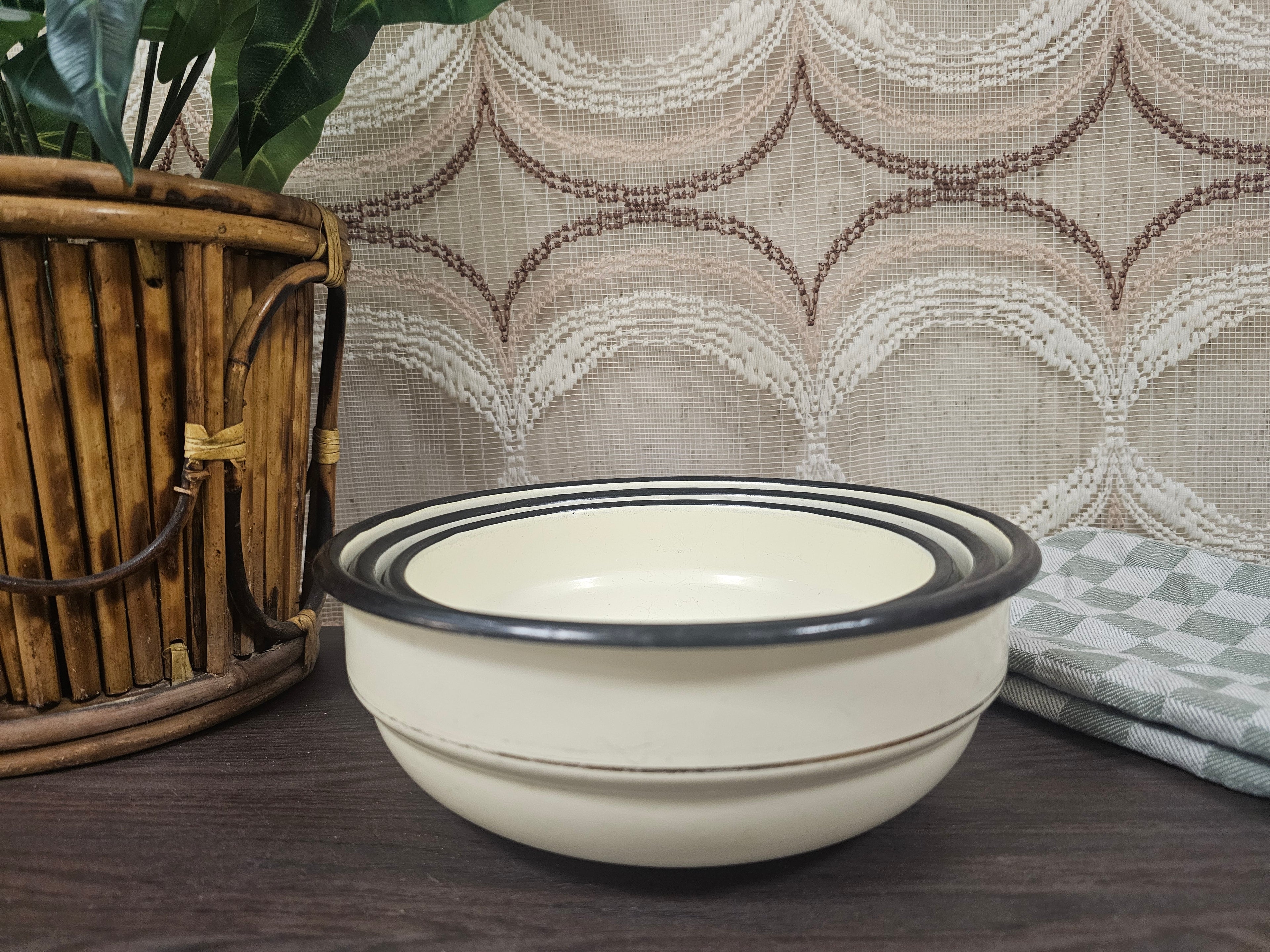 Emaille nestschalen - set 3 stuks