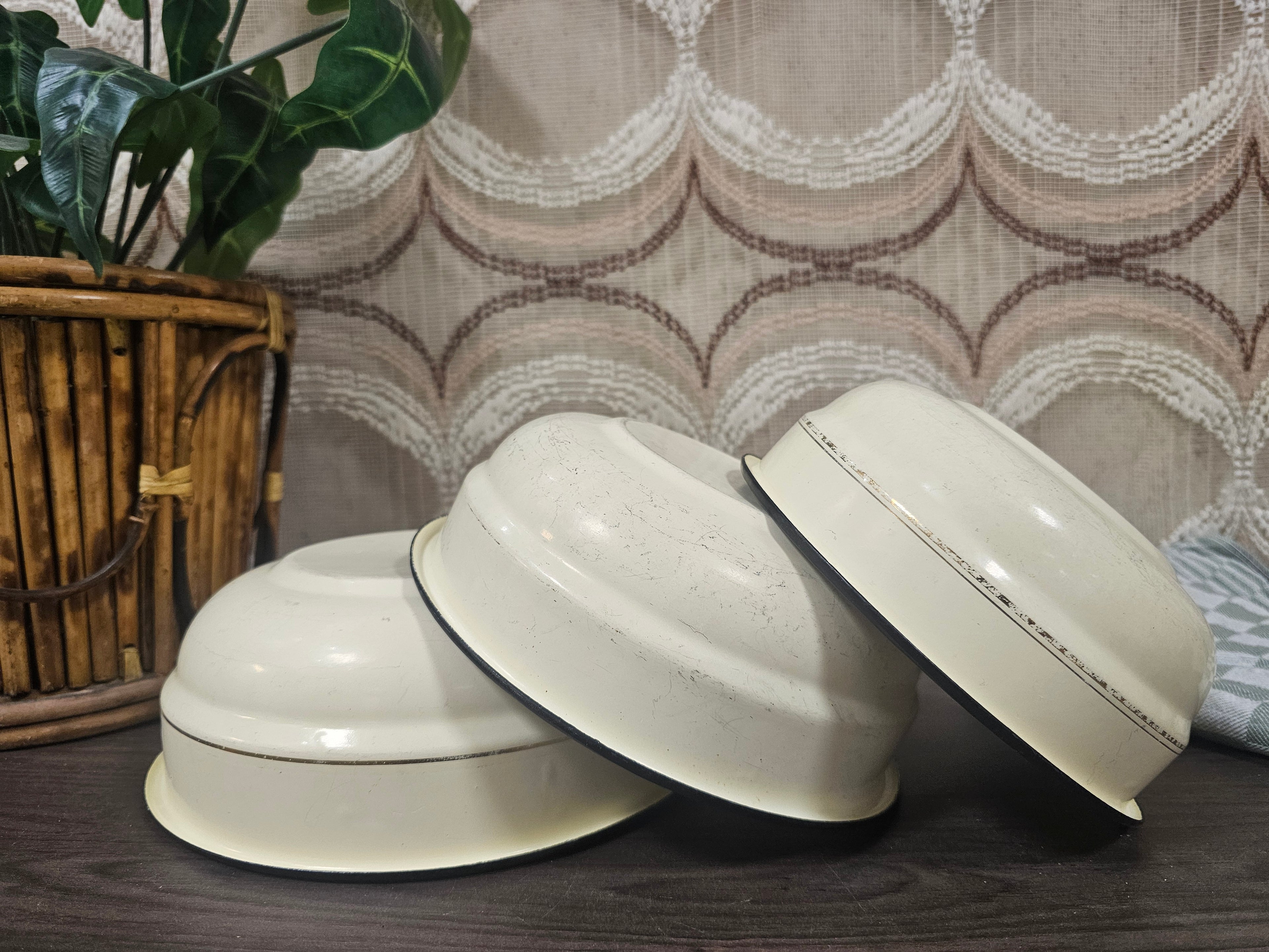 Emaille nestschalen - set 3 stuks