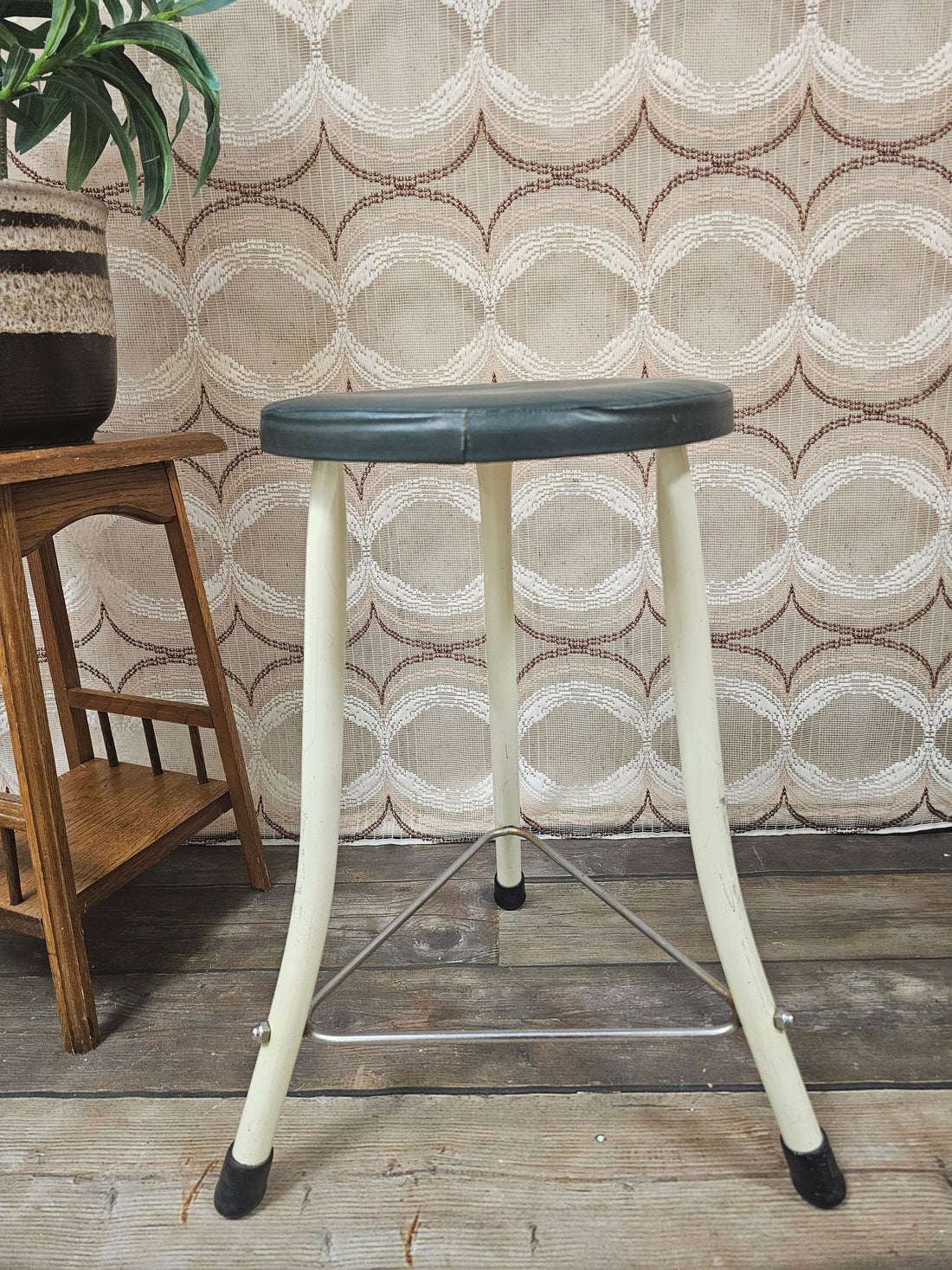 Brabantia metalen kruk groen - wit