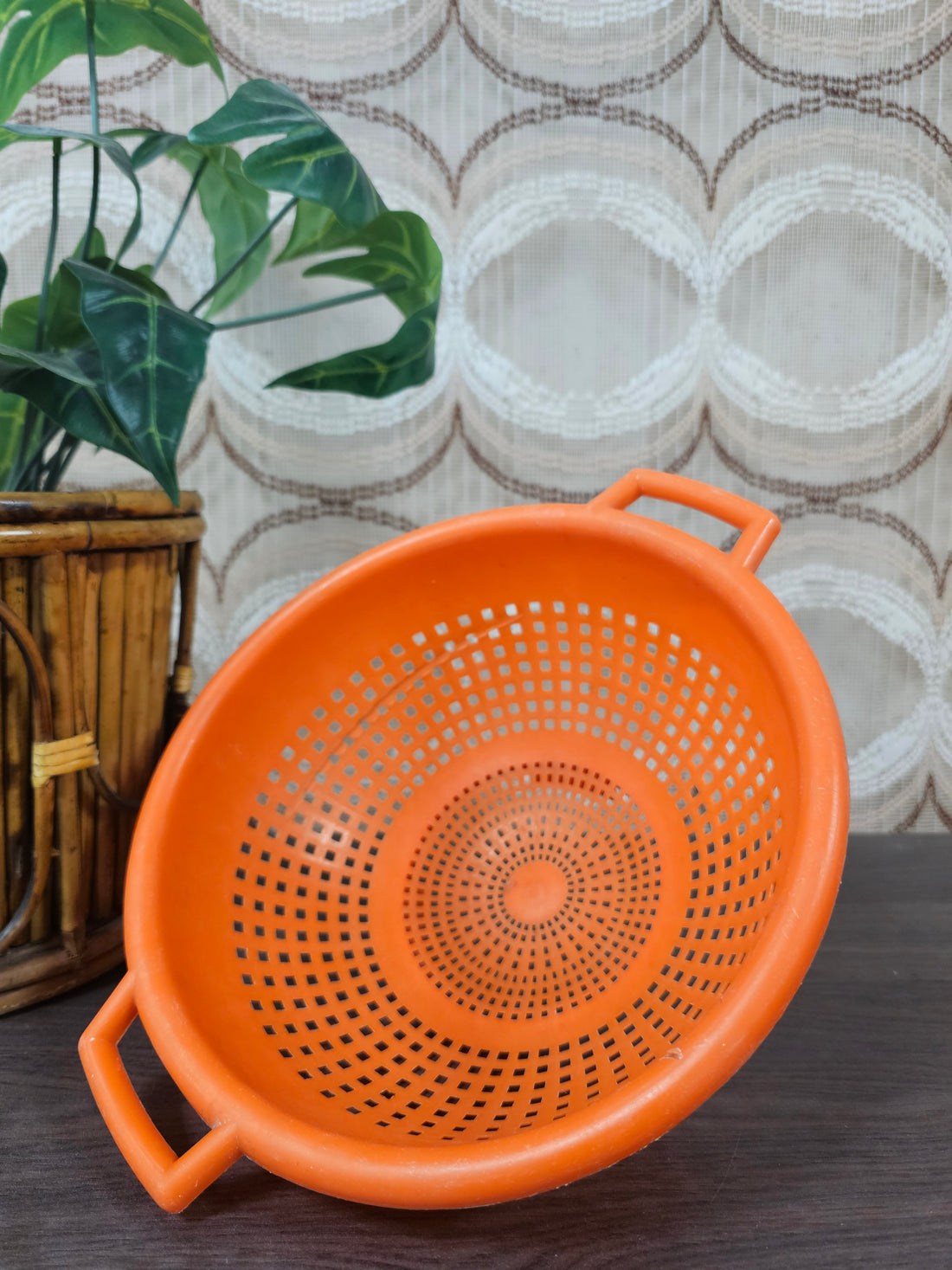 Oranje vintage vergiet "made in Holland"