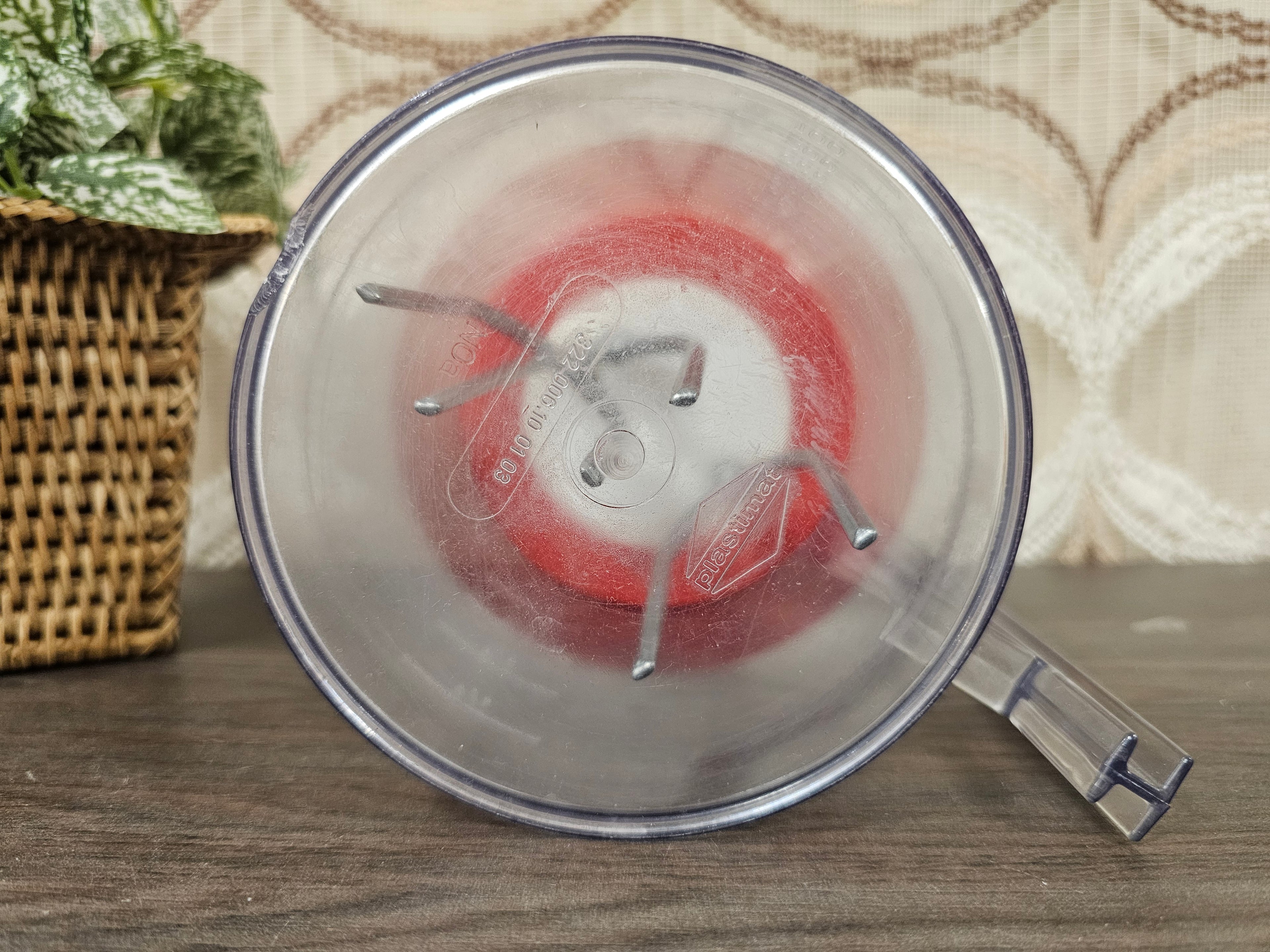 Plastimat slagroomklopper – handmatige kunststof klopper vintage