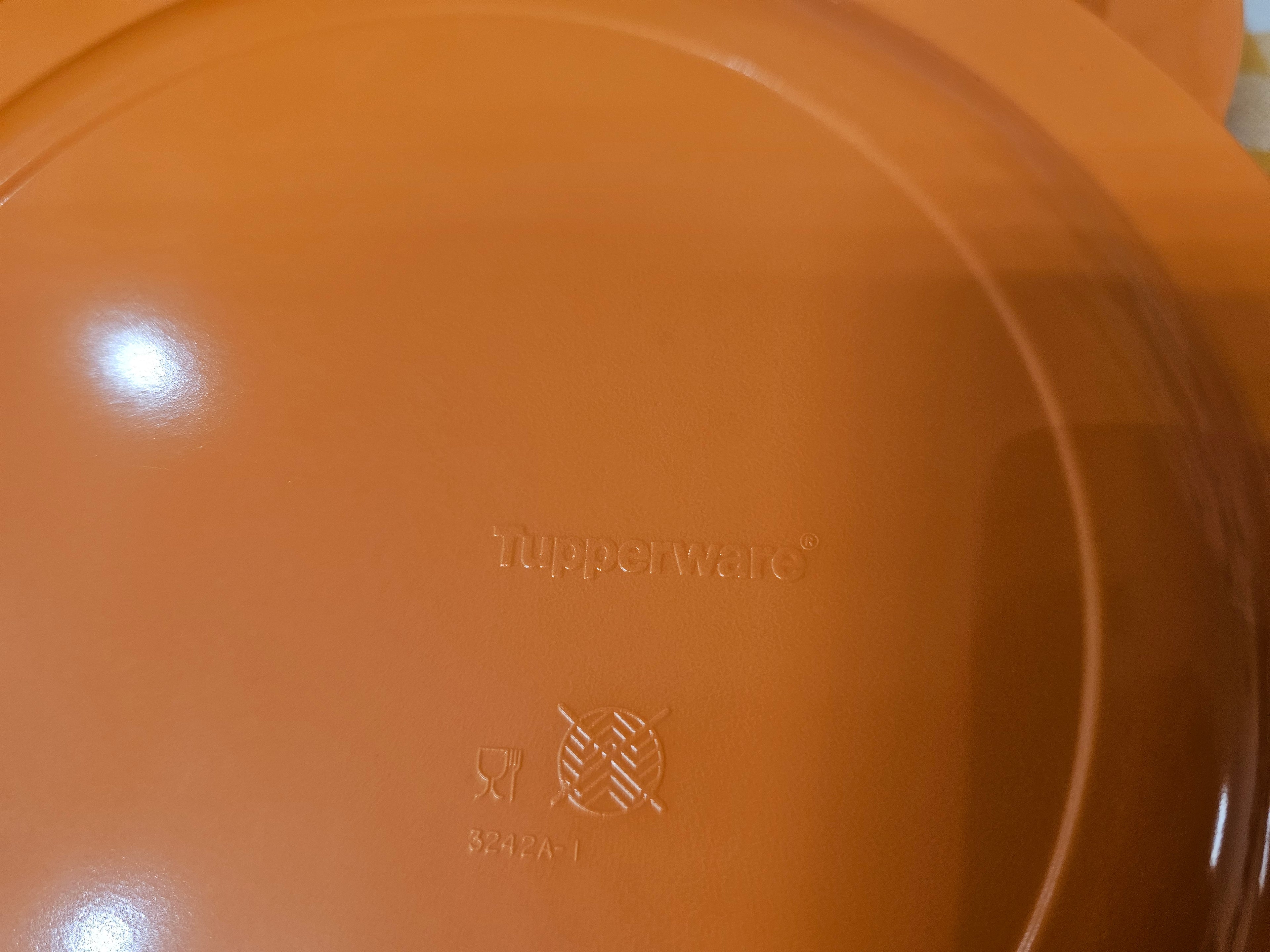 Tupperware oranje borden - set 6 stuks