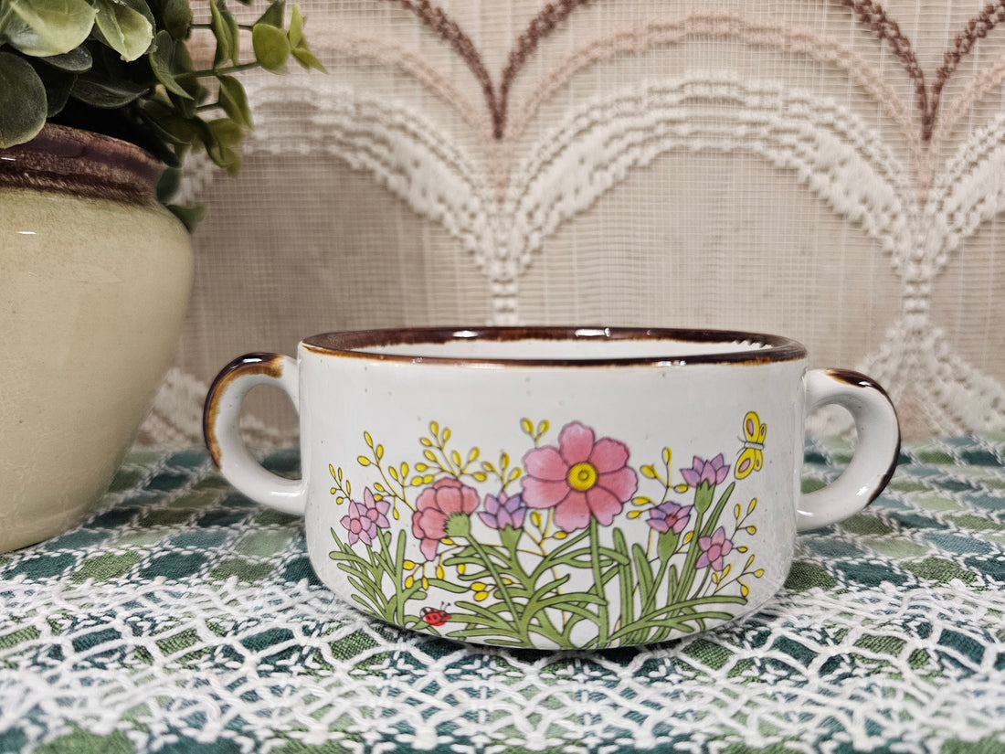 Wildflower soepkom roze bloemen