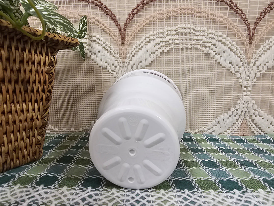 Mepal beker wit blauw-rood gestreept