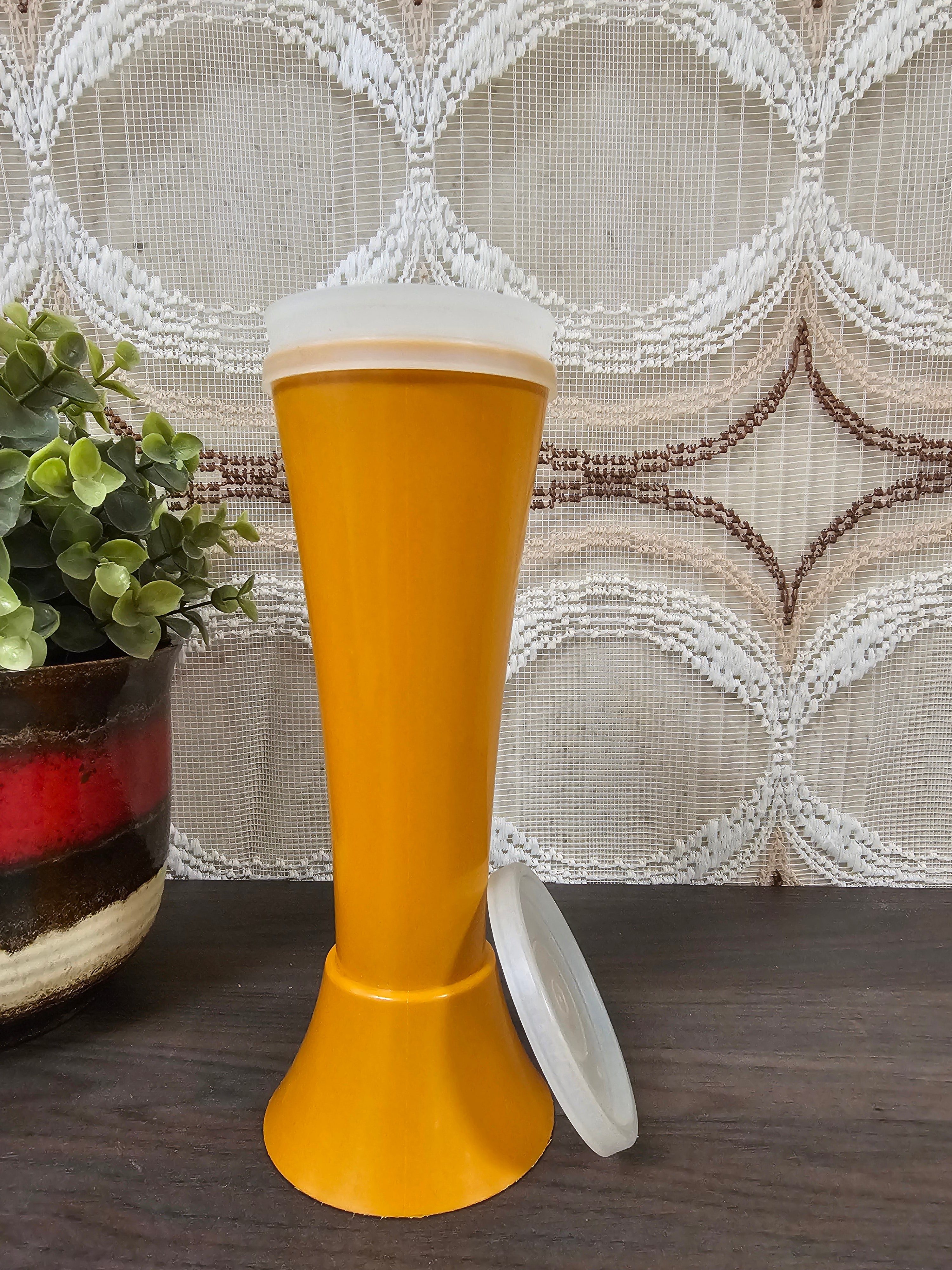 Tupperware oranje poedersuiker strooier