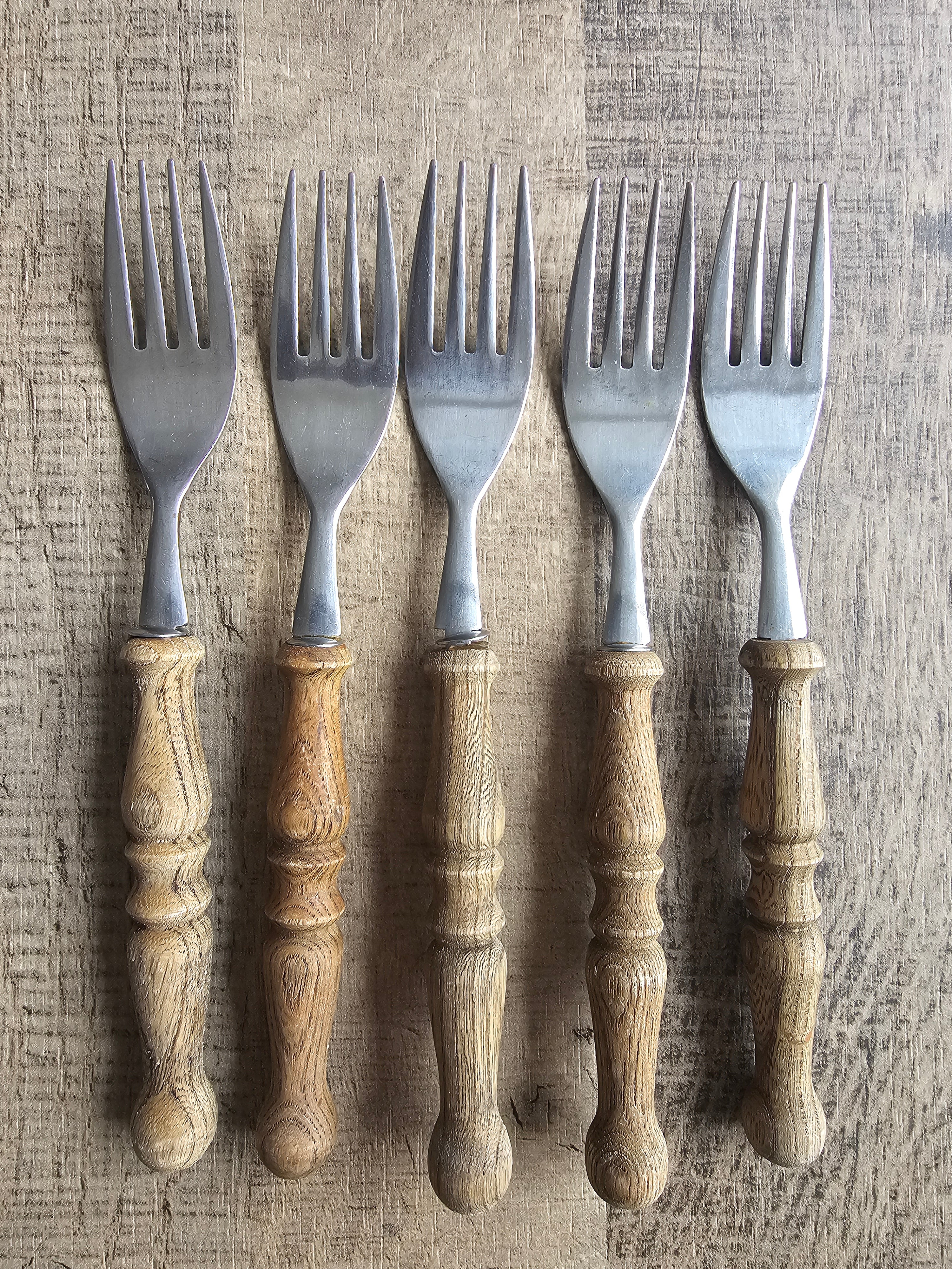 Bestek met houten handvat