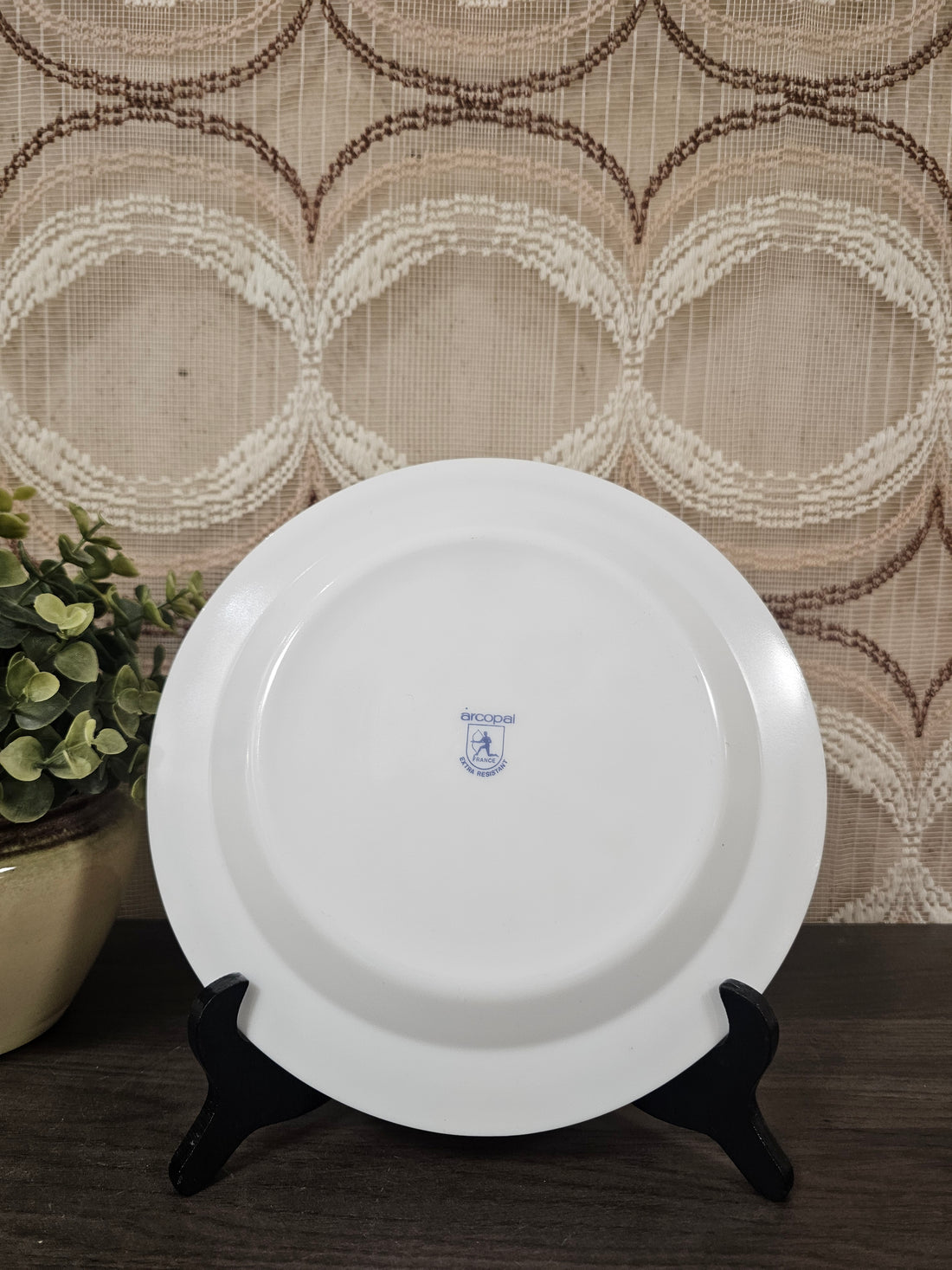 Arcopal France bord met groenteprint vintage servies