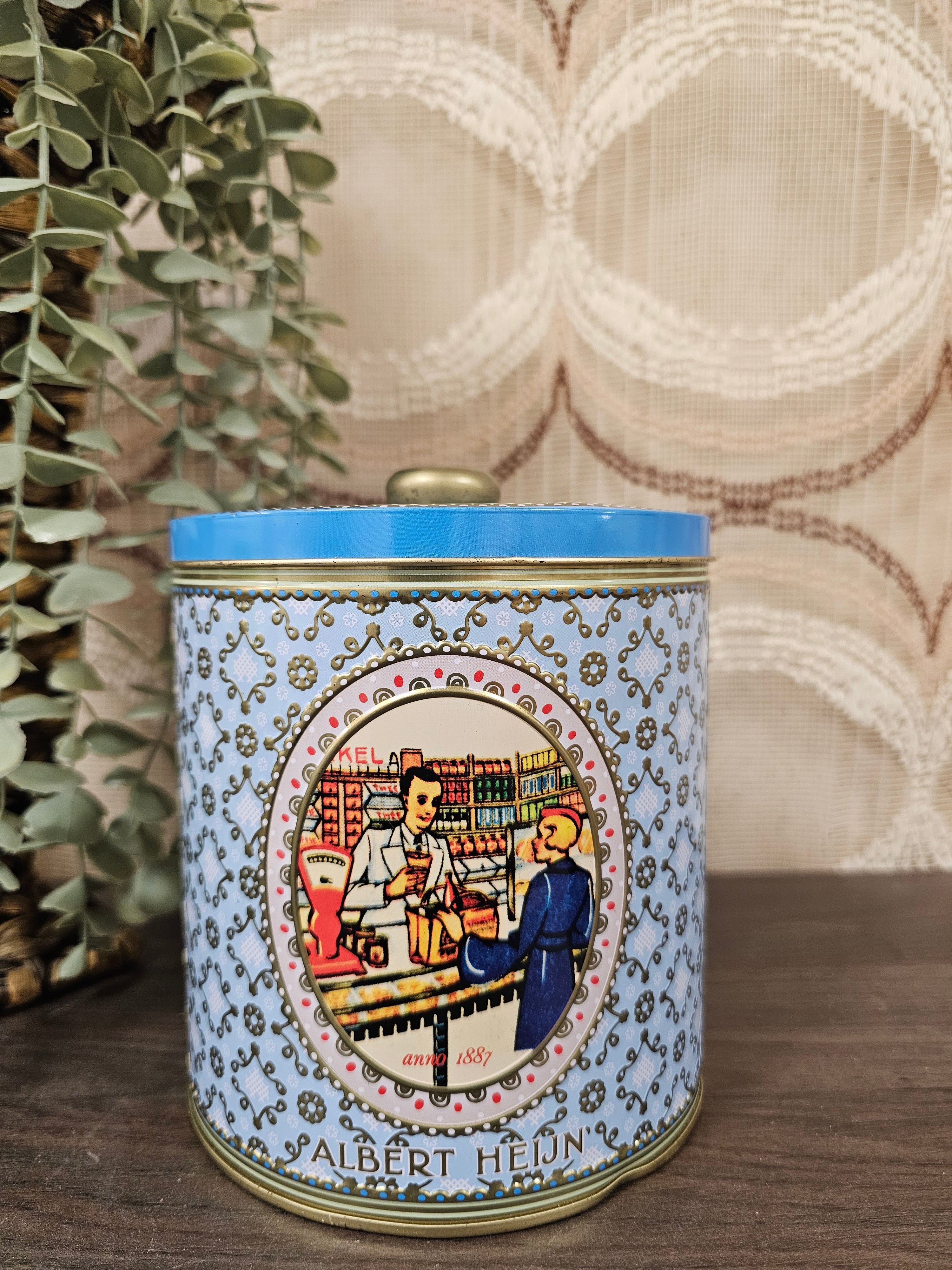 Albert Heijn blauw blik nostalgisch