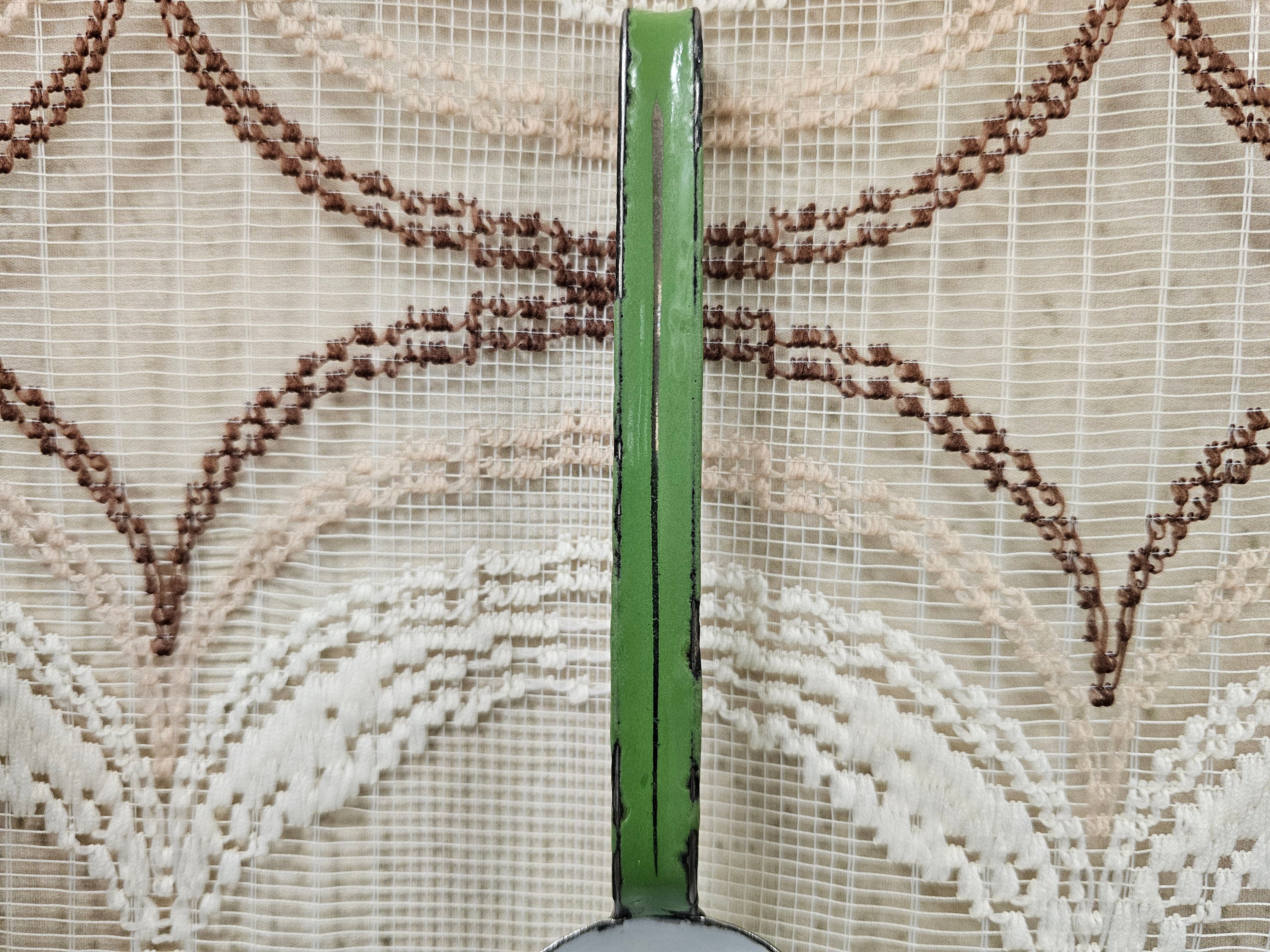 Emaille juslepel reseda groen