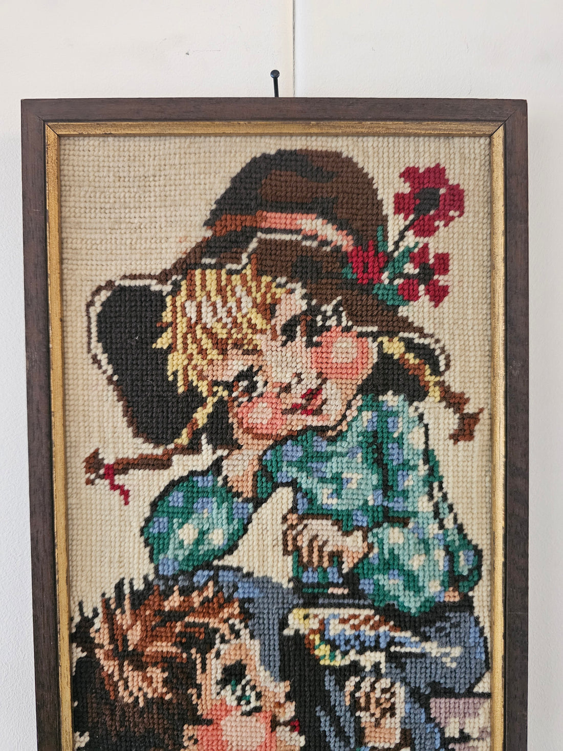 Borduurwerk jongen en meisje