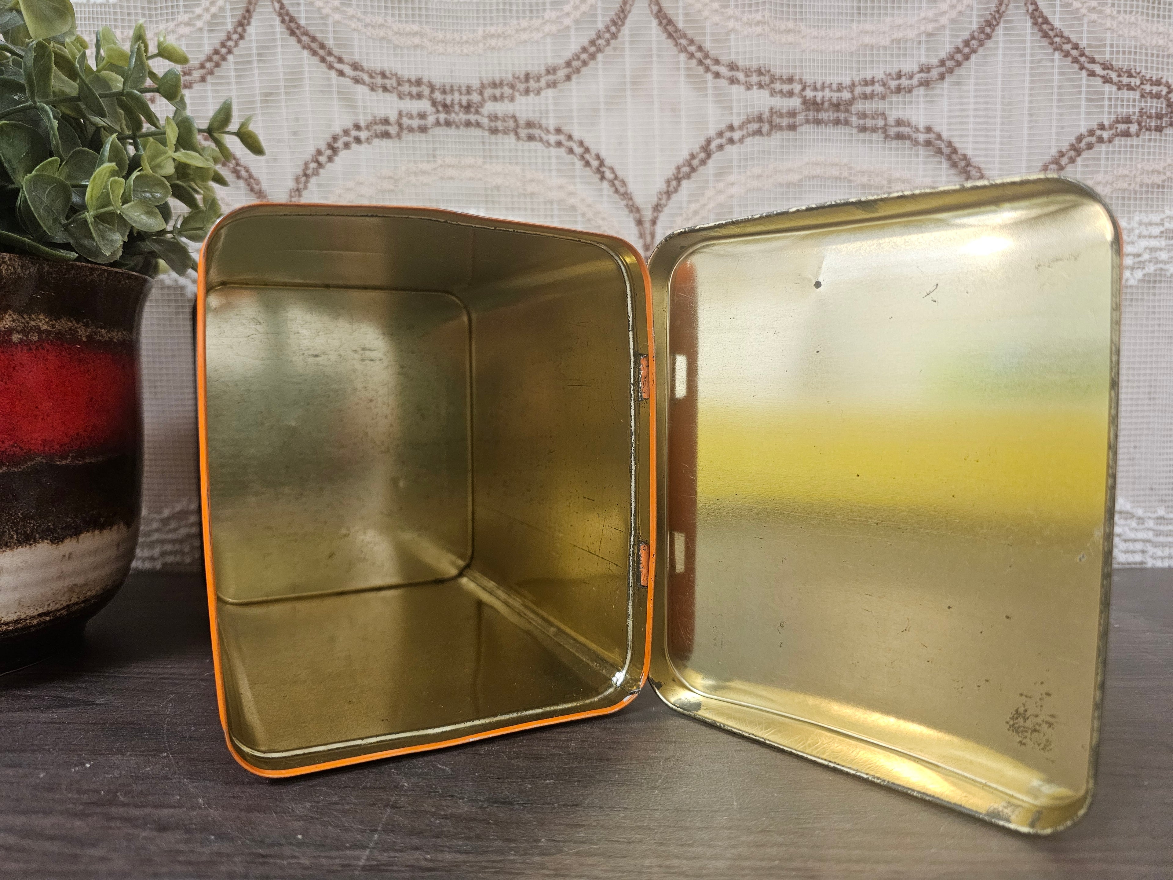 Vintage De Gruyter koffieblik oranje – 2x 250 gram