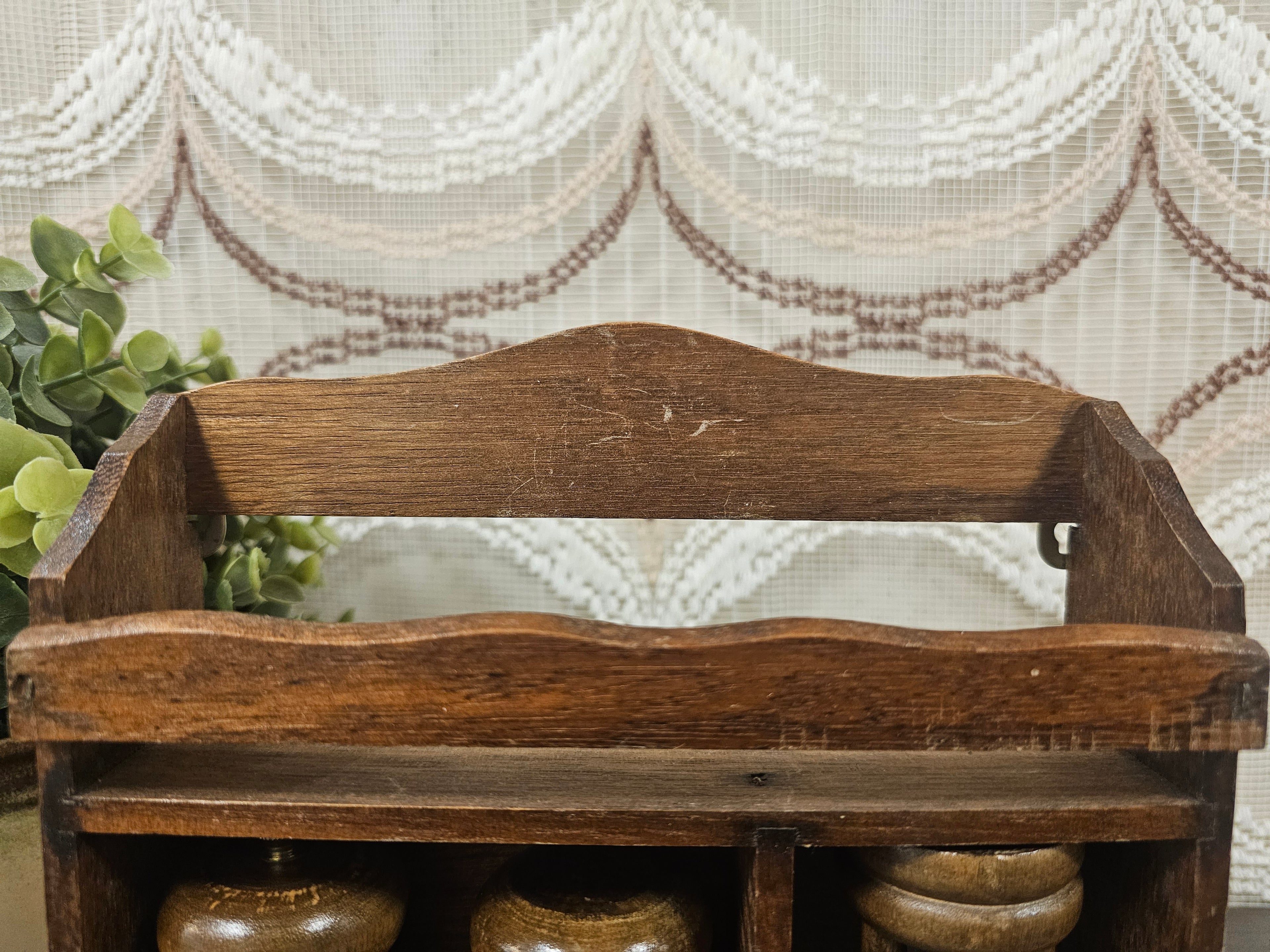 Houten keukenrek peper zout zandloper