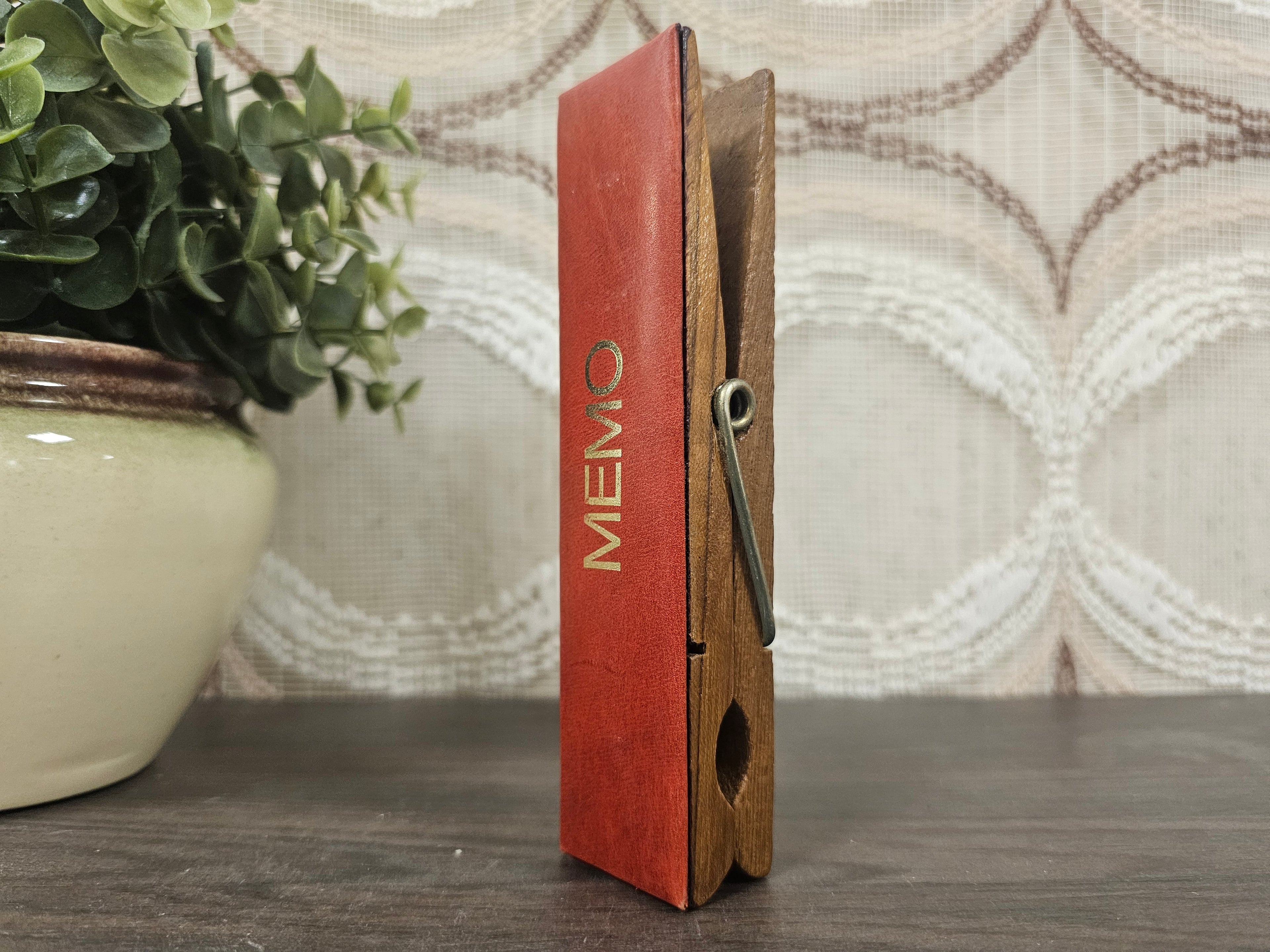 Memo houten bureau knijper
